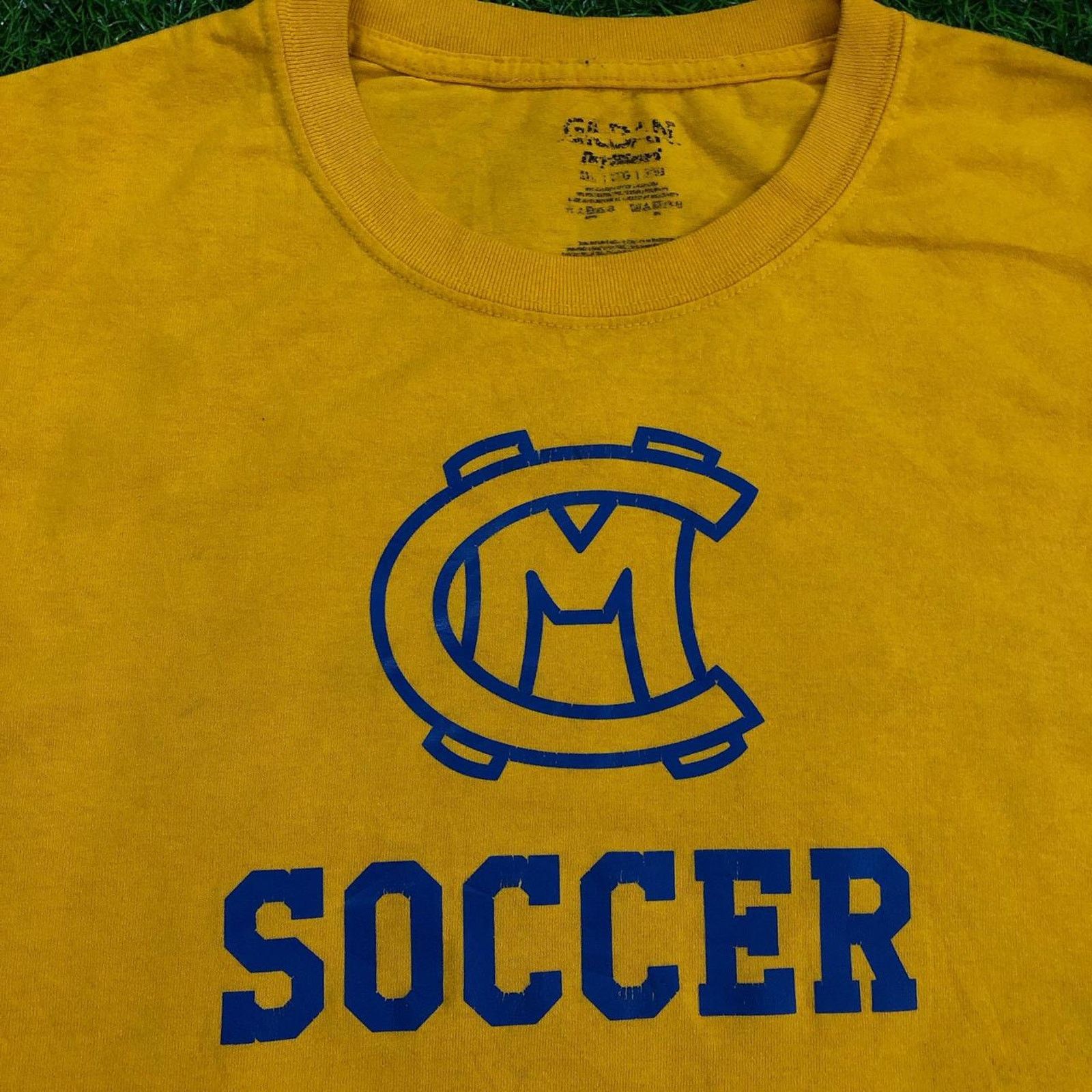 Gildan Men’s Yellow CM Soccer Graphic Tee Size US XXL / EU 58 / 5 - 3 Thumbnail
