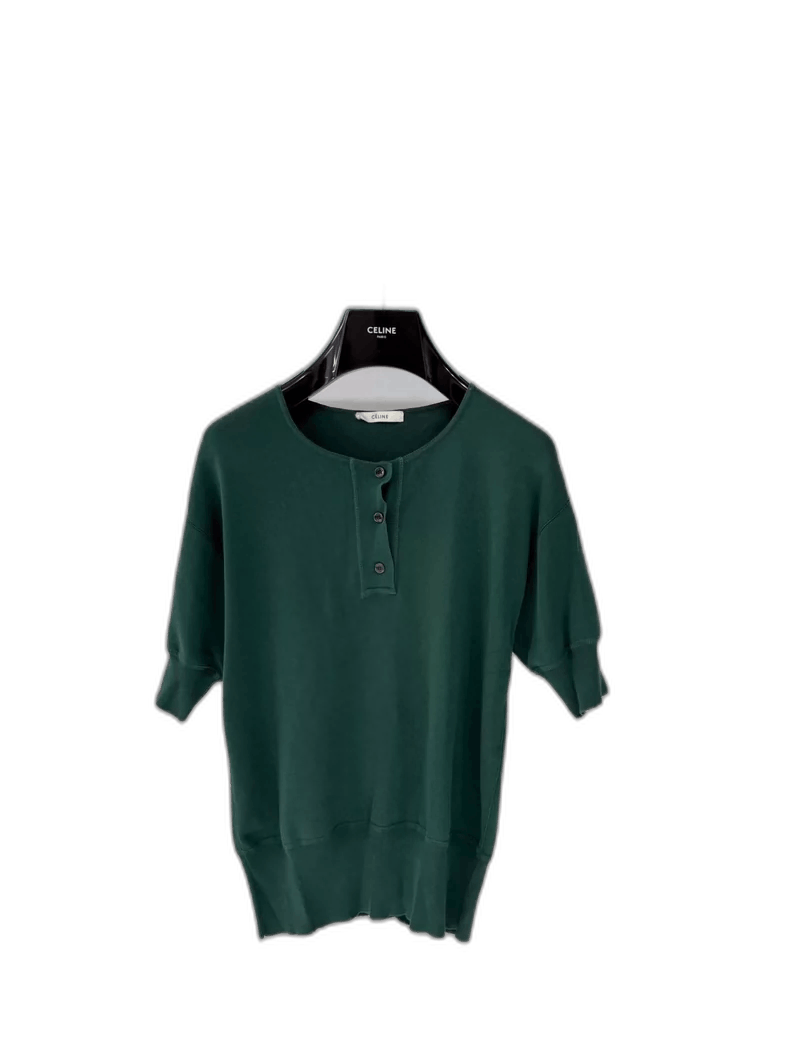 Celine Celine Short Sleeve Knitted Top Size S Size S / US 4 / IT 40 - 1 Thumbnail