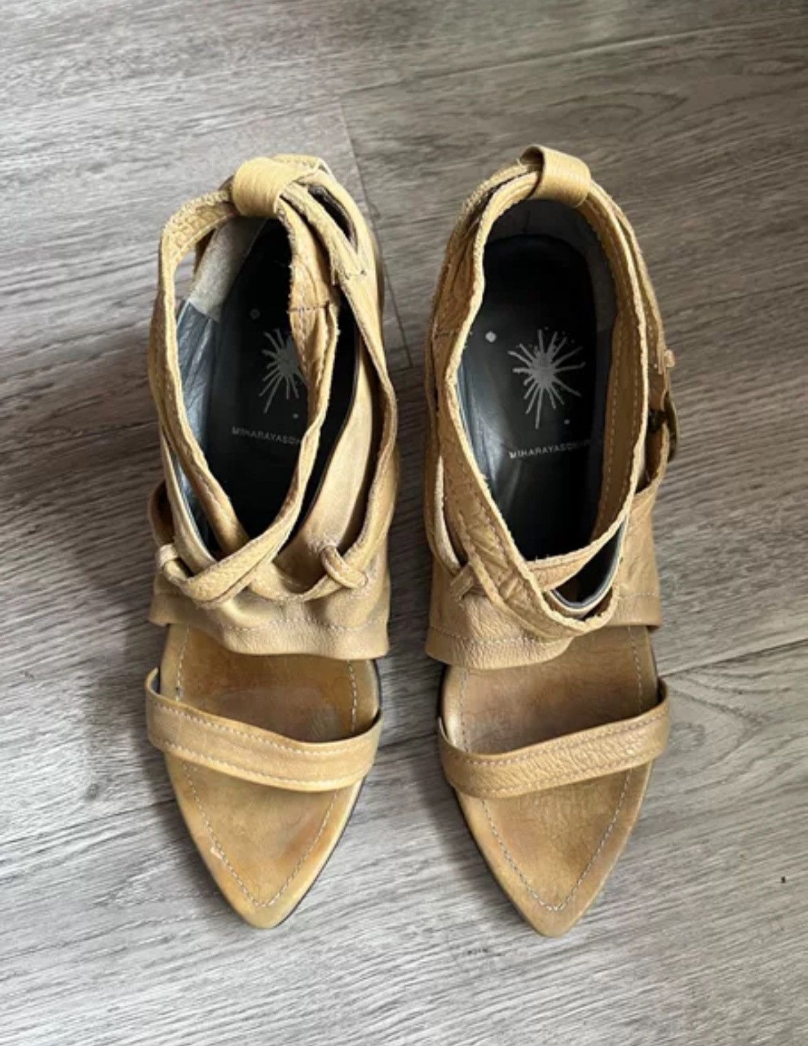 Japanese Brand × Maison MIHARA YASUHIRO mihara yasuhiro distressed leather strap sandals Size US 6 / IT 36 - 5 Thumbnail