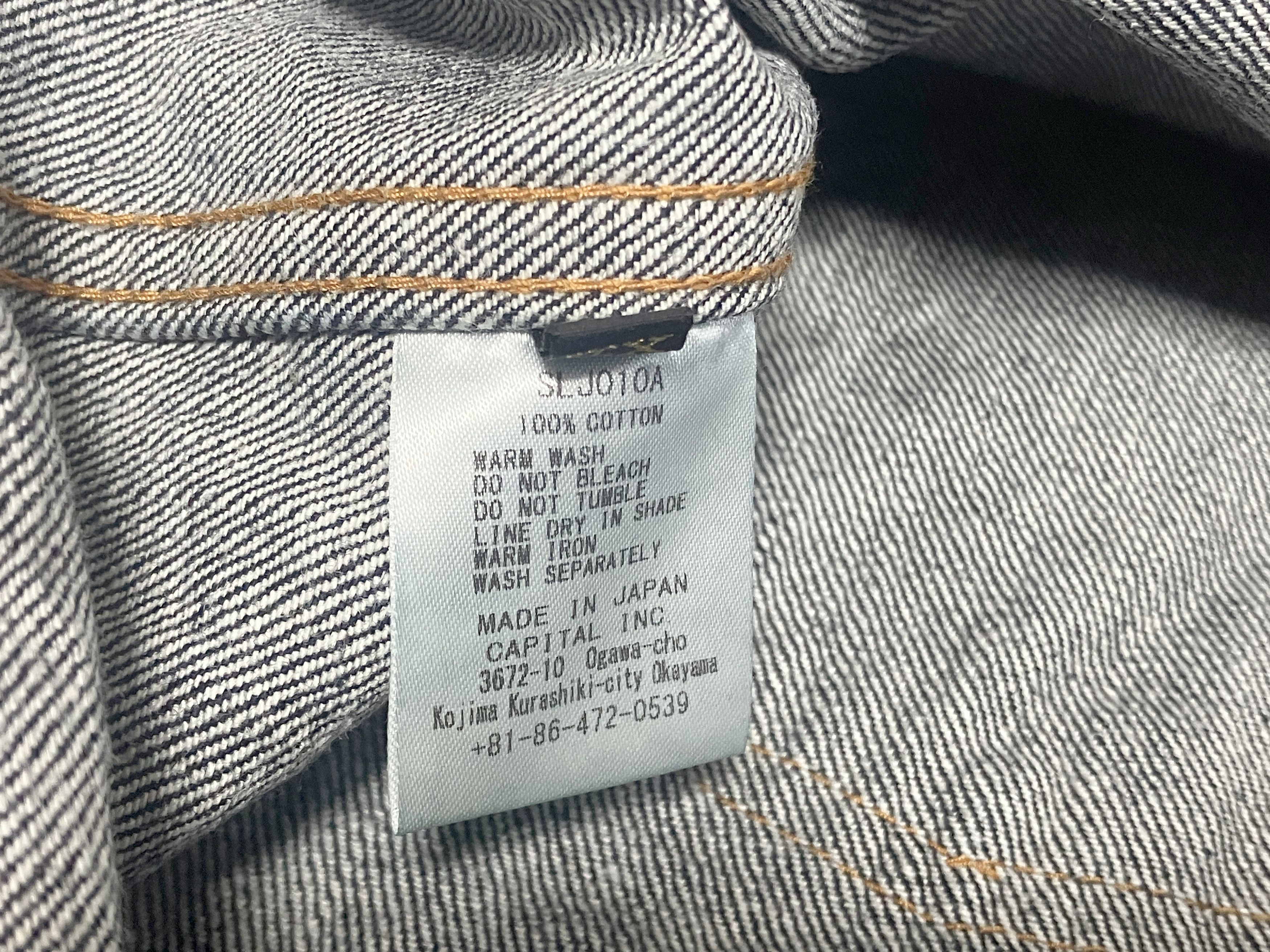 Kapital KAPITAL 14oz denim 1ST JKT jacket indigo one wash new L Size US L / EU 52-54 / 3 - 3 Thumbnail