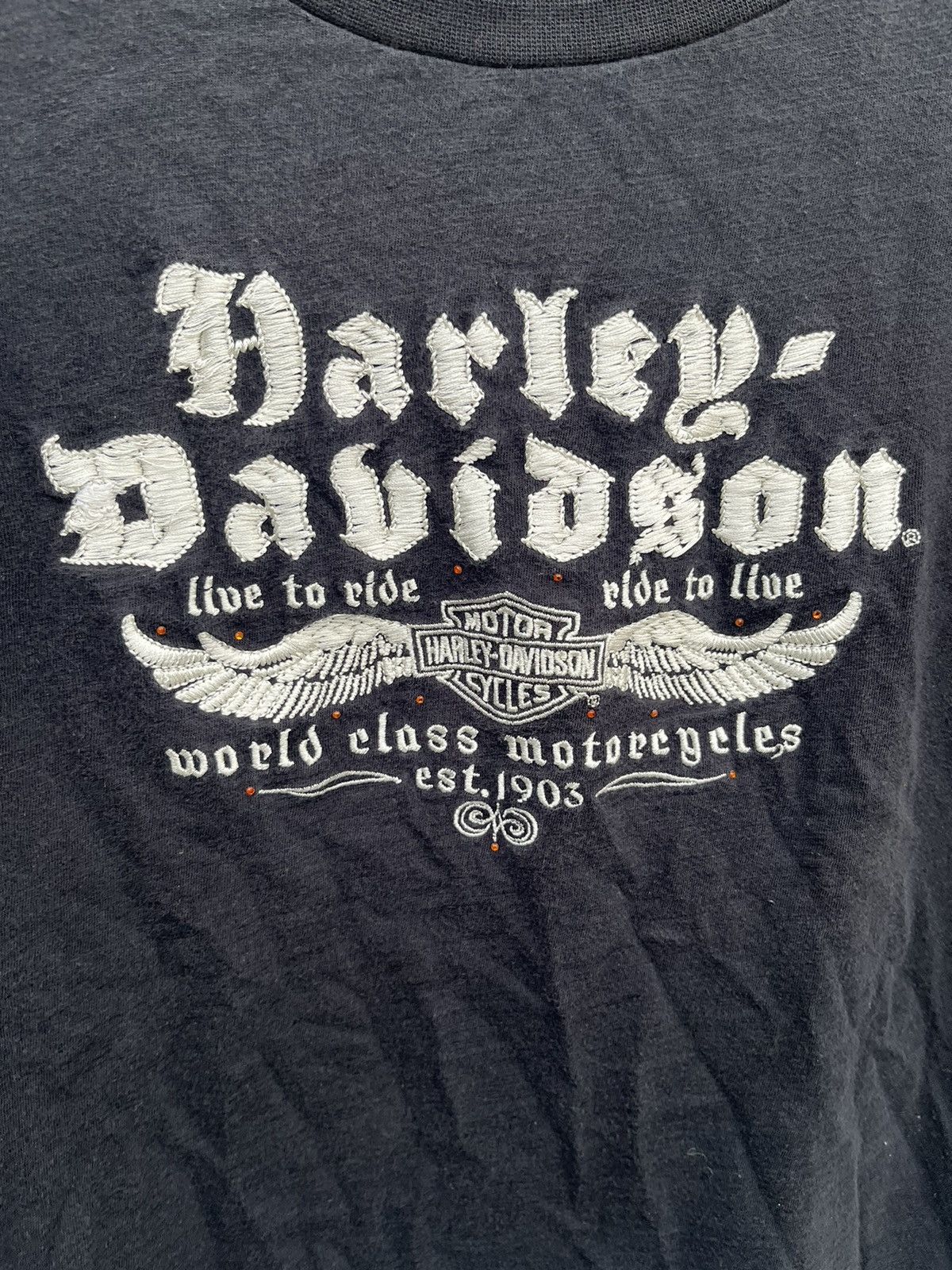 Harley Davidson Kitty Hawk Harley Davidson North Carolina Y2K Style Tees Size US S / EU 44-46 / 1 - 2 Thumbnail