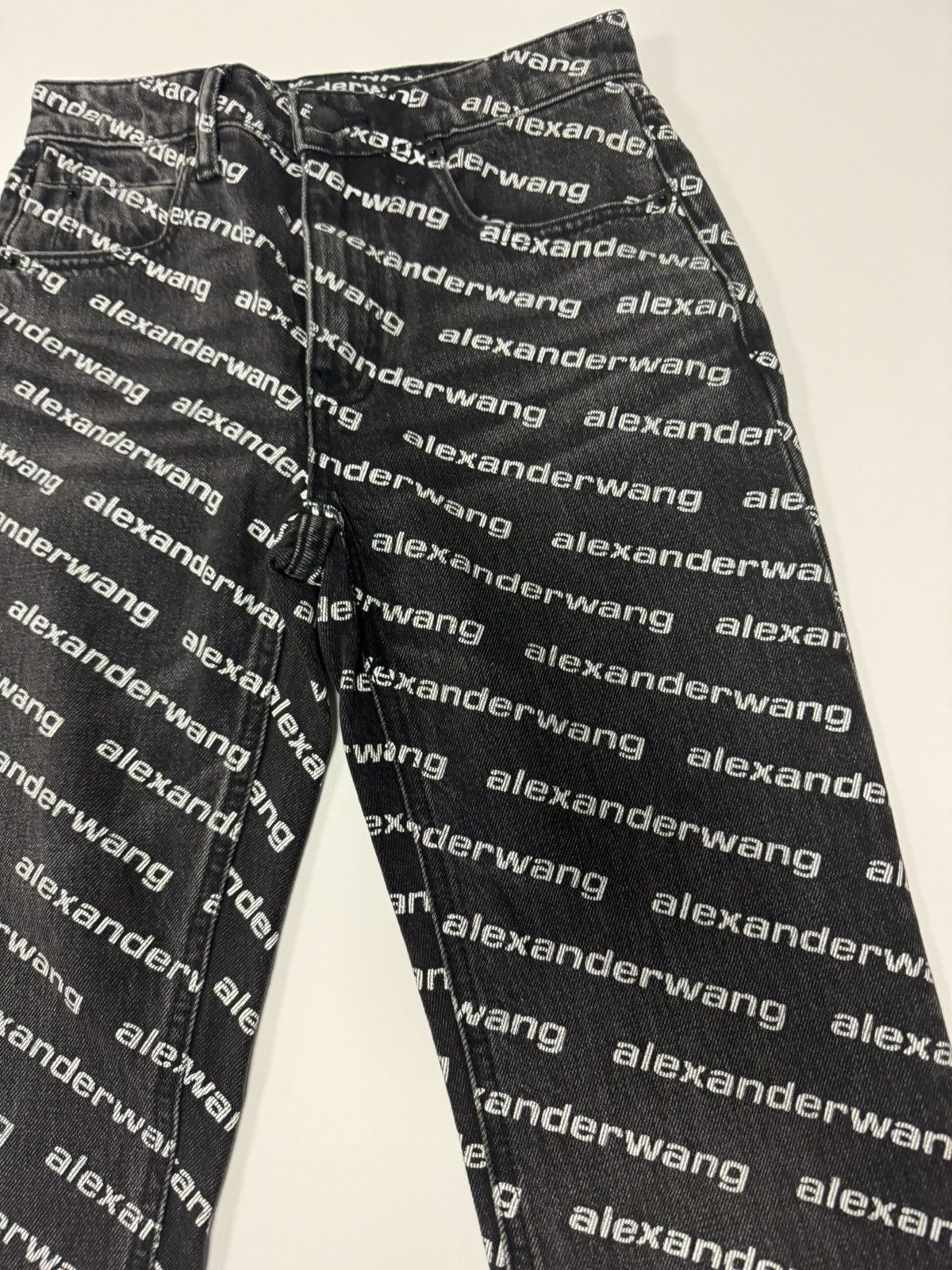 Alexander Wang Alexander Wang Falling Back Logo Women’s Denim Size 24" / US 00 / IT 34 - 3 Thumbnail