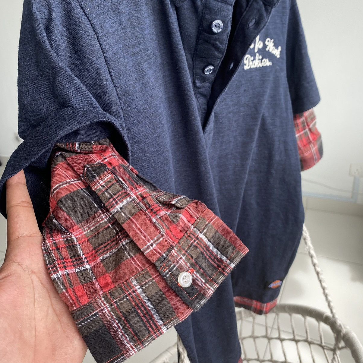 Dickies Vintage Dickies Work Wear Flannel ERD GRUNGE TSHIRT Size US M / EU 48-50 / 2 - 6 Thumbnail