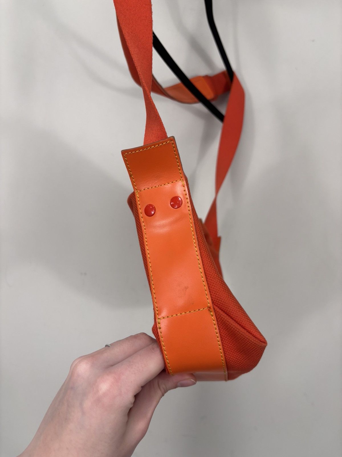 Mandarina Duck Mandarina Duck Orange Crossbody Shoulder Bag Canvas Leather Size ONE SIZE - 8 Thumbnail