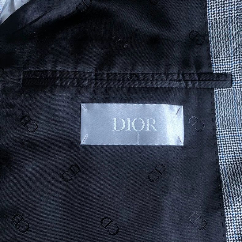 Dior Dior 19ss streamer checkered wool suit 2501-Nextarrow Size 52R - 7 Thumbnail