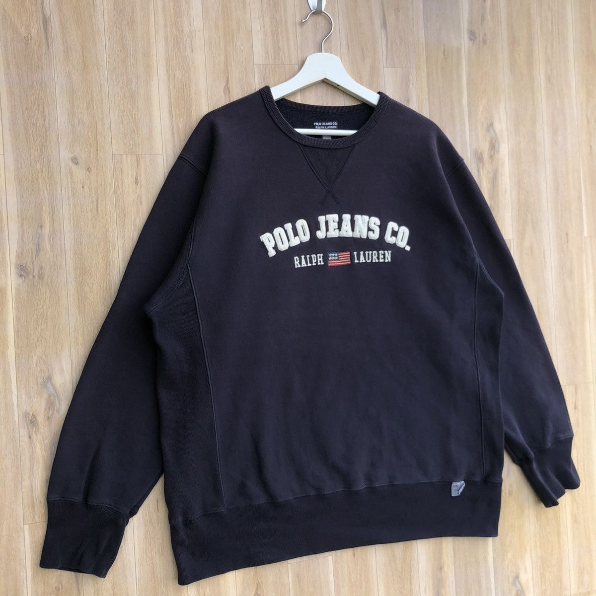 Polo Ralph Lauren × Ralph Lauren Vintage Polo Jeans by Polo Ralph Lauren Pullover Sweatshirt Size US L / EU 52-54 / 3 - 2 Thumbnail