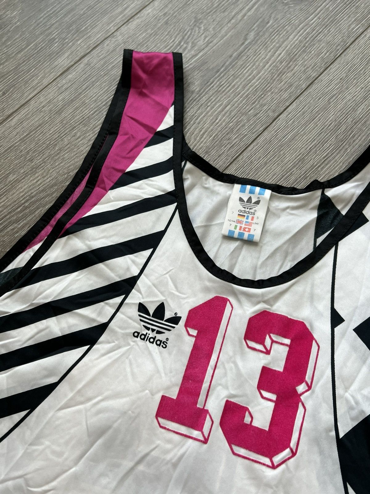 Adidas Vintage 90s Adidas Jersey Tank Top Retro Size US L / EU 52-54 / 3 - 4 Thumbnail