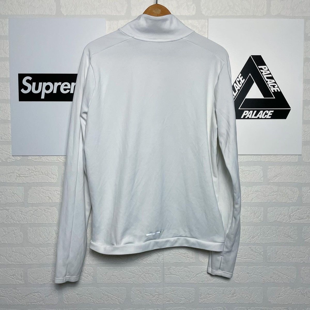 Nike White sweatshirt long sleeve big swoosh Nike Dri -fit Size L / US 10 / IT 46 - 2 Thumbnail