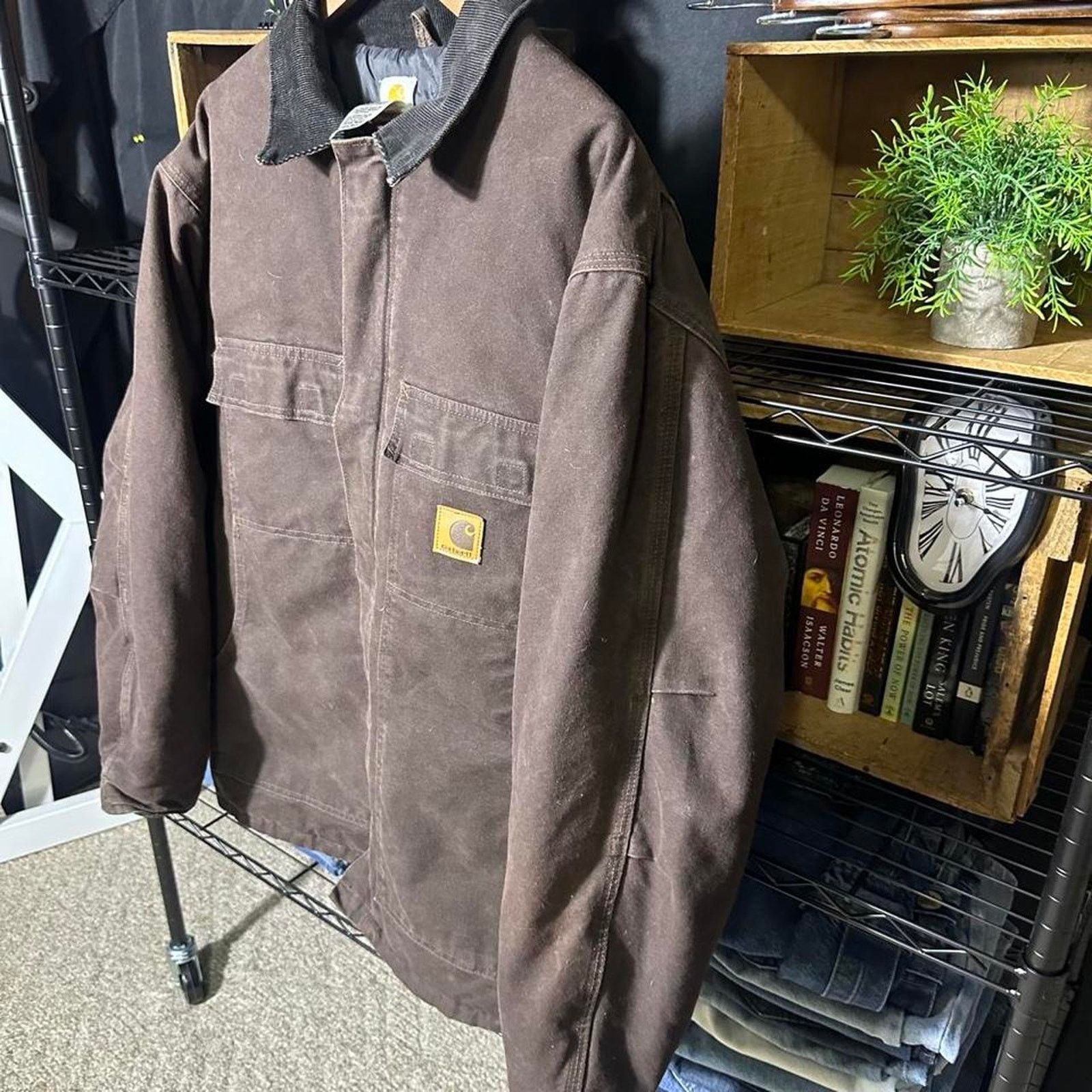 Carhartt Carhartt C26 DKB Dark Brown Chore Jacket Mens XL Arctic Coat Size US XL / EU 56 / 4 - 3 Thumbnail