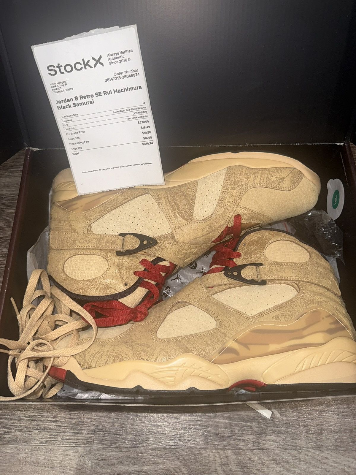 Jordan Brand Jordan 8 Rui Hachimura Black Samurai Size US 14 / EU 47 - 7 Thumbnail