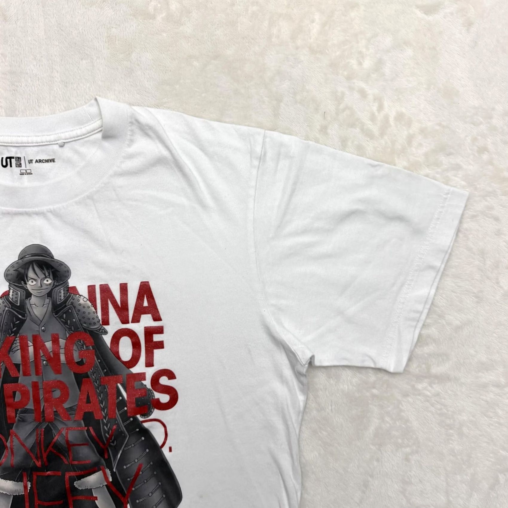 Uniqlo Uniqlo UT One Piece Monkey D Luffy Shirt Mens Small White Anime Graphic Tee Size US S / EU 44-46 / 1 - 4 Thumbnail