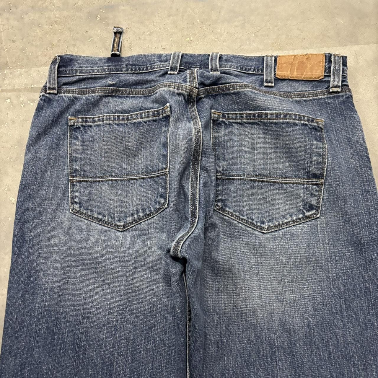 Japanese Brand × Vintage Crazy Vintage Y2K/2000s Baggy Grunge Dark Wash Denim Jeans! Size US 38 / EU 54 - 7 Thumbnail
