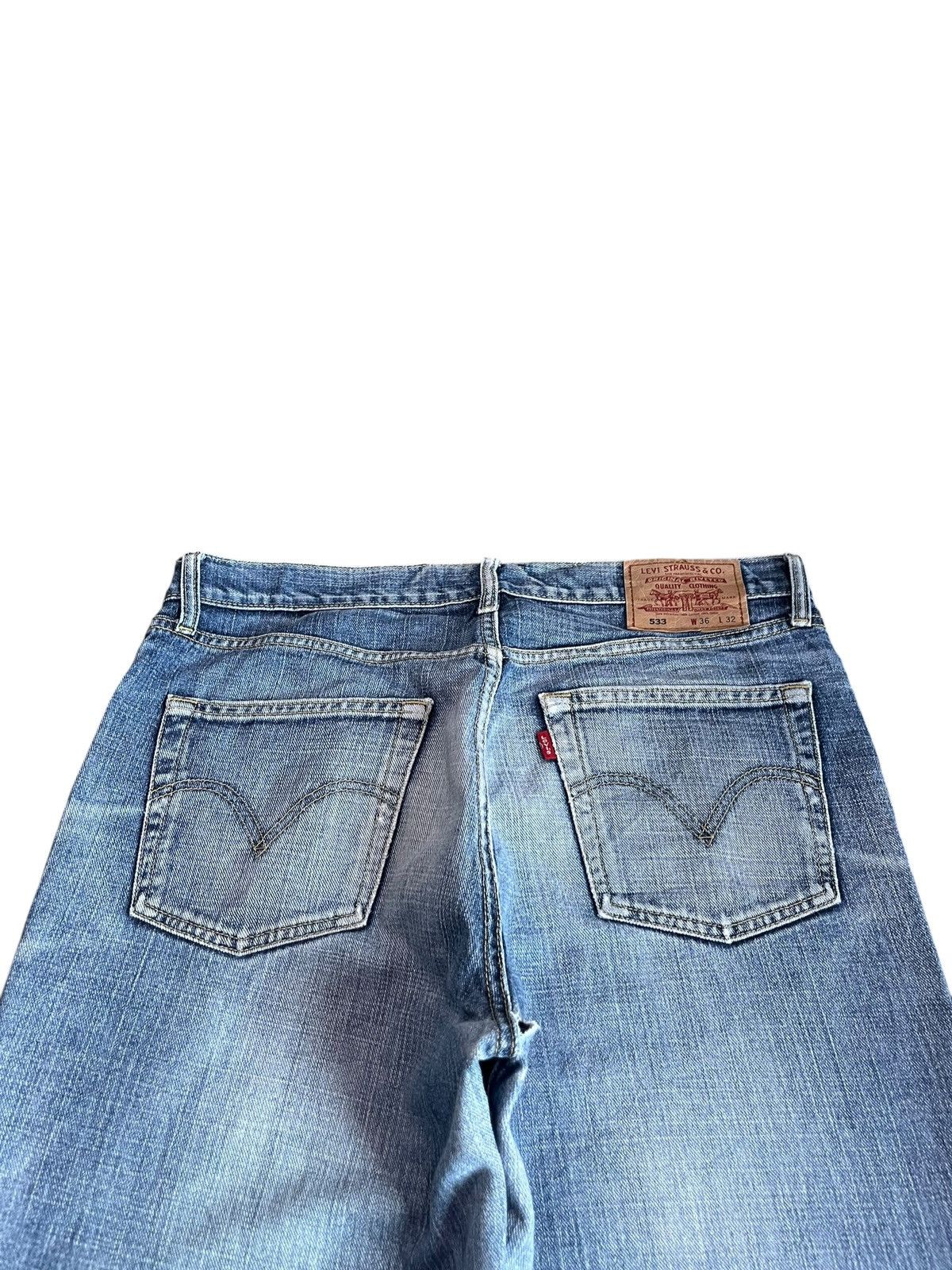 Levi's Vintage 90s Levis 533 Faded Wash Distress Baggy Jeans Size US 35 - 4 Thumbnail