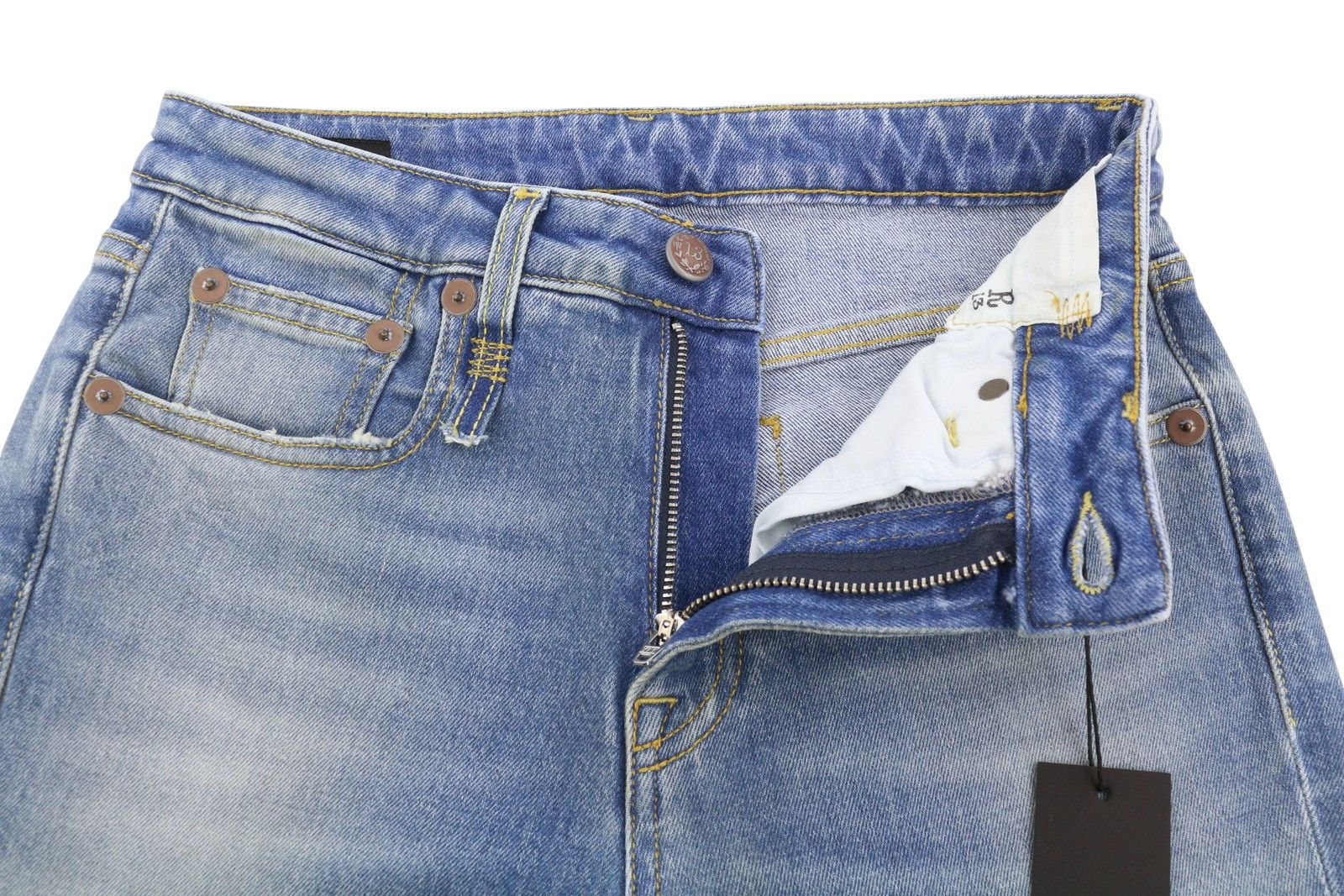 R13 KICK FIT 25 Jasper Stretch Flare Blue Jeans 87169 Size 25" / US 0 / IT 36 - 5 Thumbnail