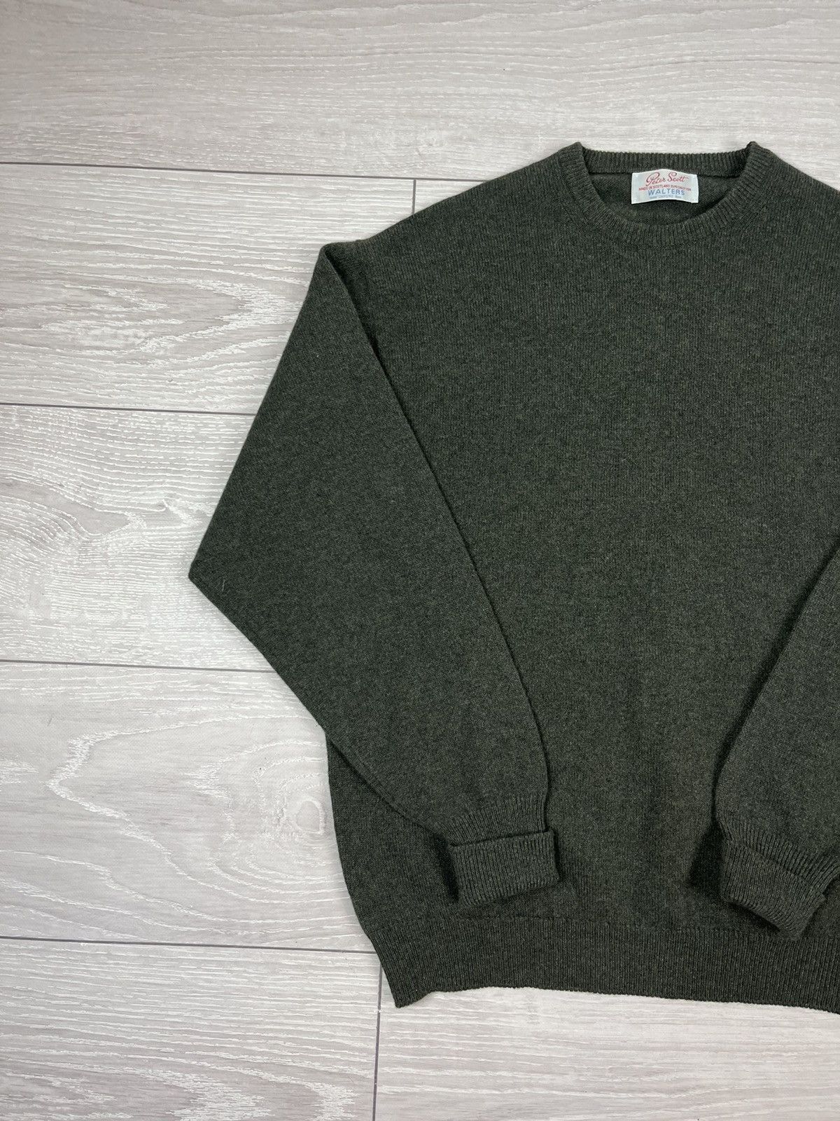 Vintage Peter Scott Walters Oxford Green Wool Knit Sweater Size US L / EU 52-54 / 3 - 4 Thumbnail