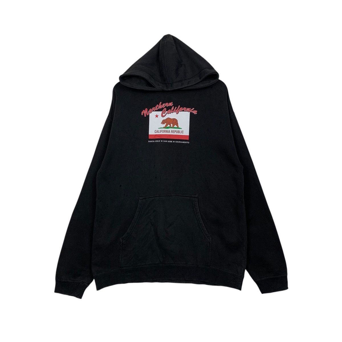 Vintage NOTHERN CALIFORNIA Bear Graphics Pullover Hoodies #1764-C78 Size US M / EU 48-50 / 2 - 4 Thumbnail