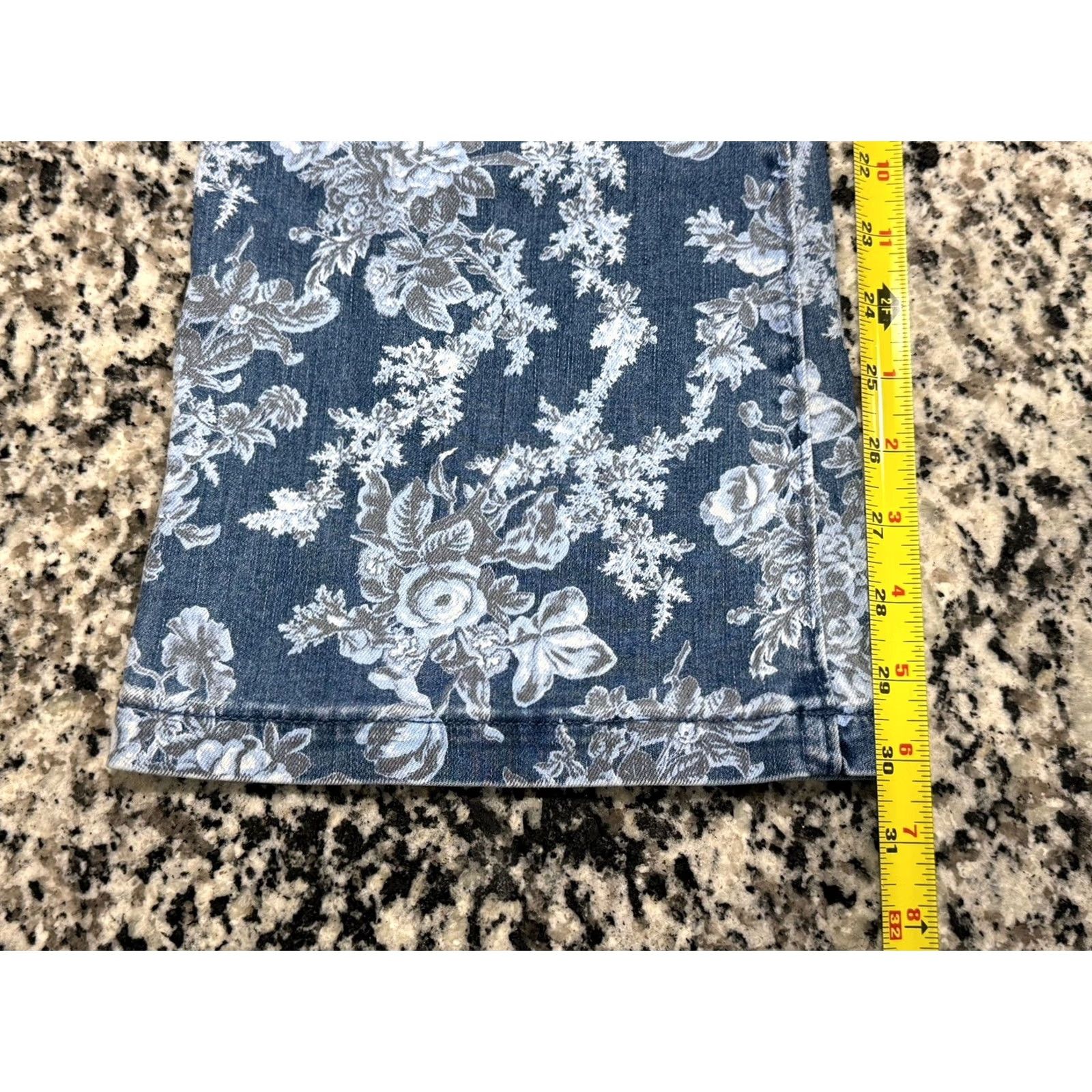 Gap GAP x Love Shack Fancy 70's Flare High Rise Jeans Sz 16 Floral 26x30 Blue Vintage Retro Women Jeans Size 38" / US 16 / IT 52 - 5 Thumbnail