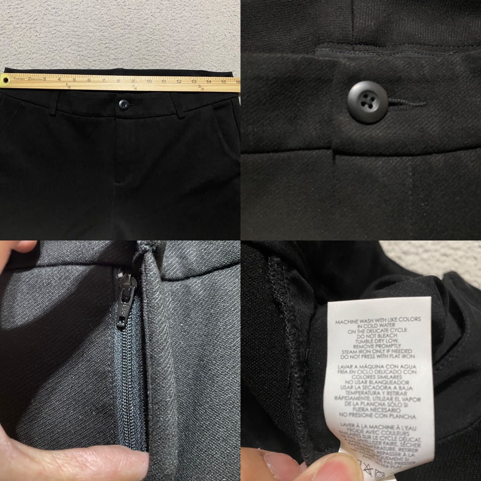 Vintage CAbi Dress Pants Black Mid Rise Straight Office Business Womens Regular Size 10 Pants Size 32" / US 10 / IT 46 - 8 Thumbnail