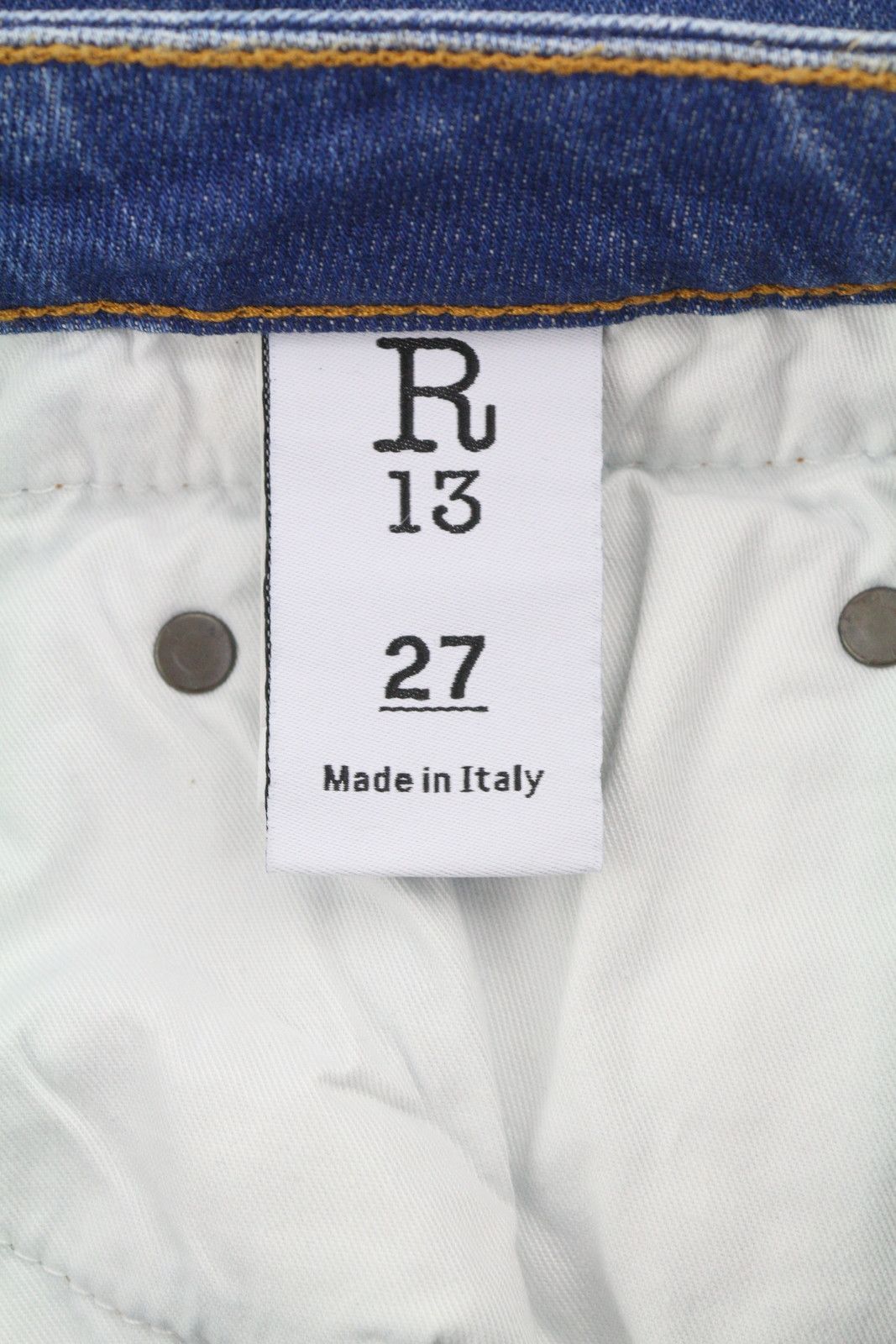 R13 BOY STRAIGHT 27 Carlton Stretch Ankle Denim Blue 86347 Size 27" / US 4 / IT 40 - 6 Thumbnail