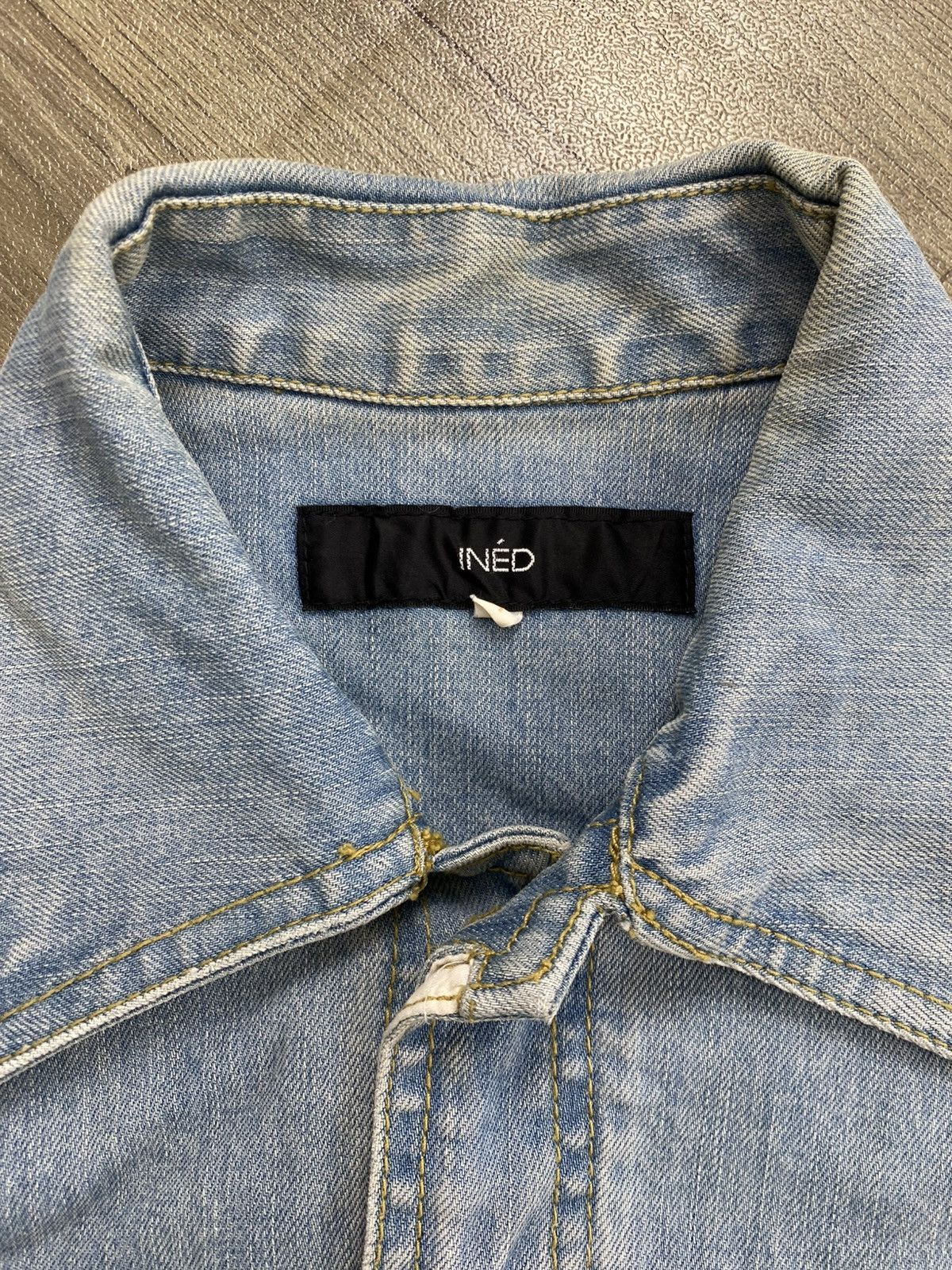 Japanese Brand Vintage Ined Homme Yohji Yamamoto Denim Jacket Size XS / US 0-2 / IT 36-38 - 5 Thumbnail