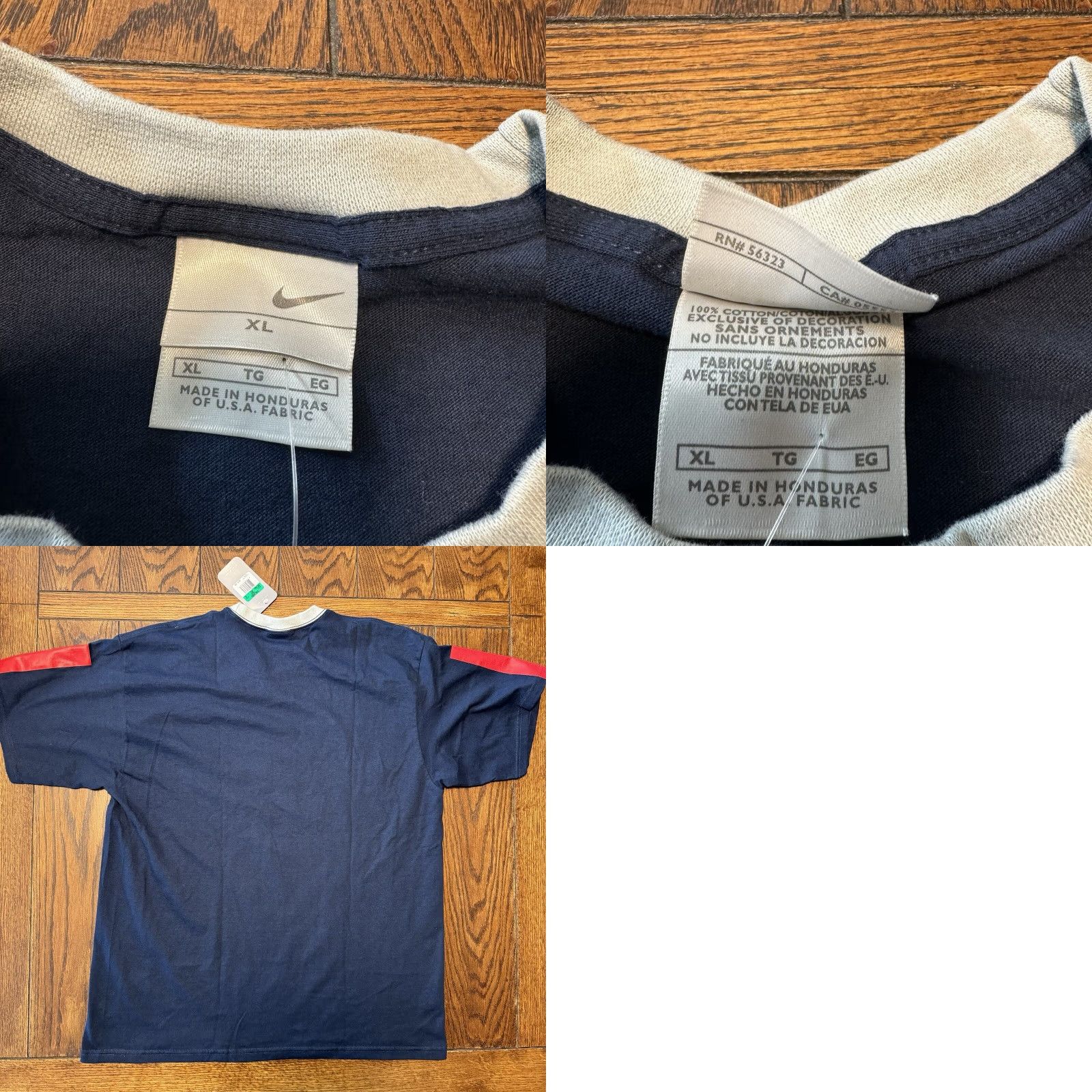 Nike VINTAGE Nike USA T Shirt XL Mens 90s Red White Blue Logo Cotton Short Sleeve Regular Knit Blue Size US XL / EU 56 / 4 - 8 Thumbnail
