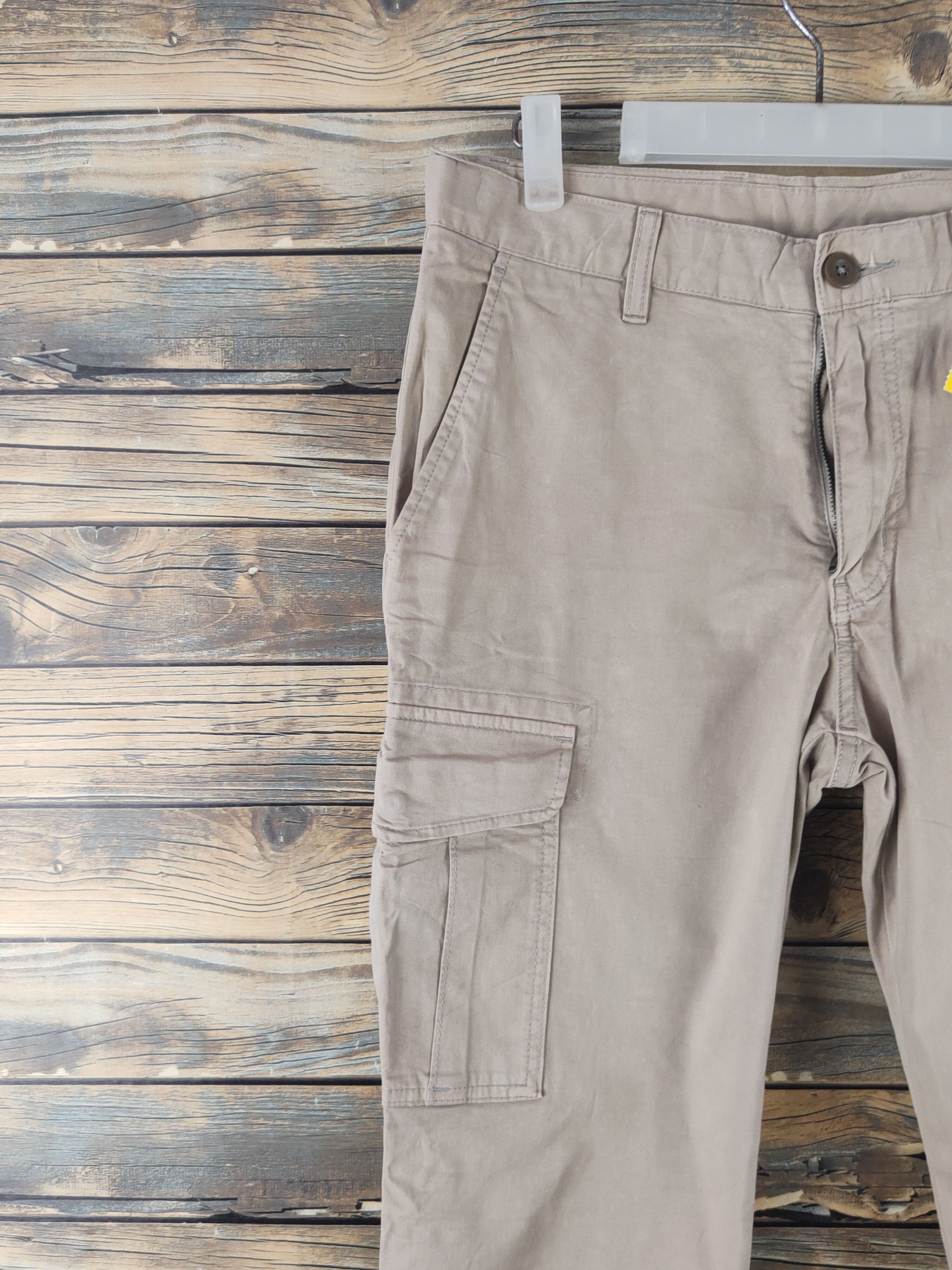Japanese Brand DL Uniqlo Beige Multipocket Tactical Cargo Pants #1904 Size US 31 - 3 Thumbnail