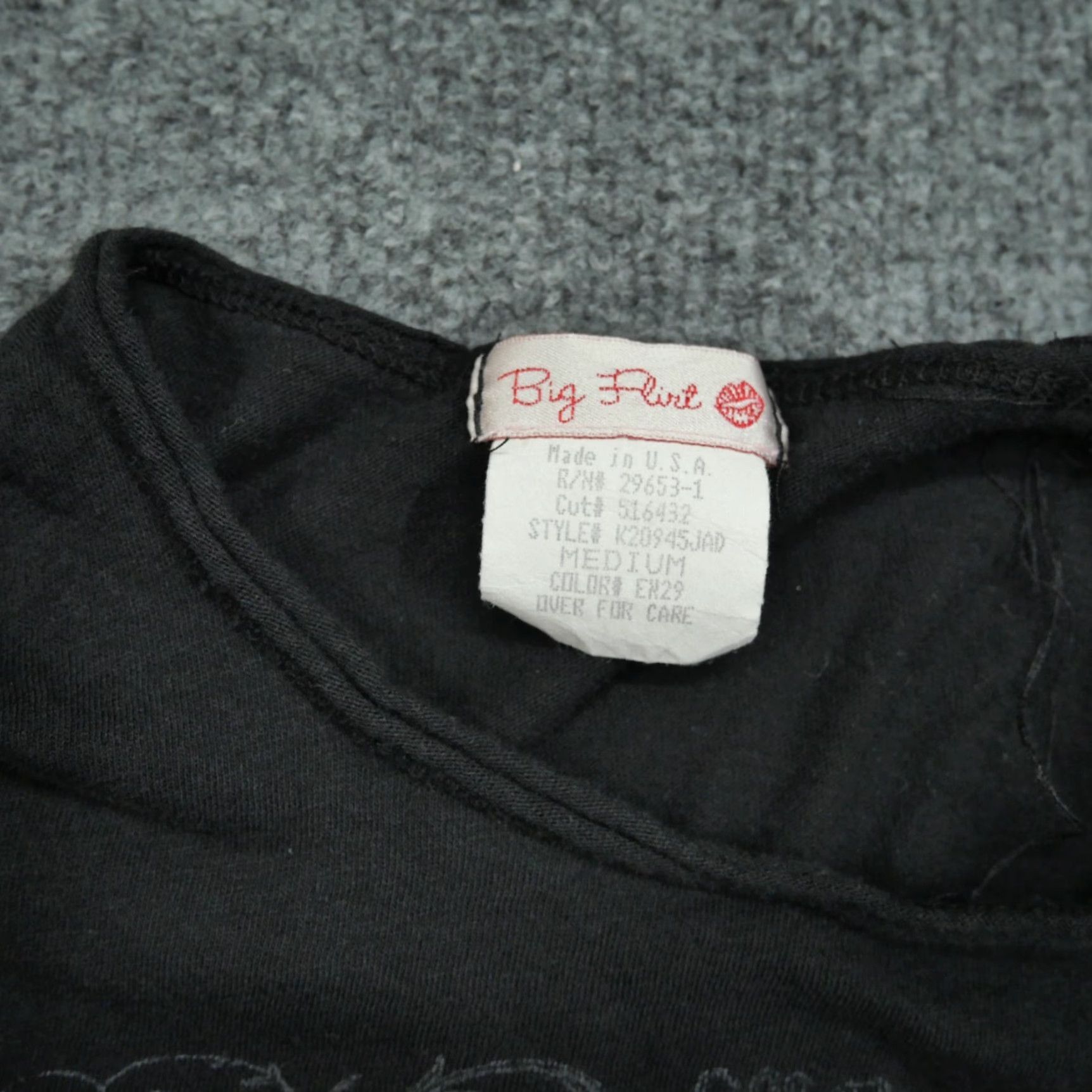 Vintage VINTAGE Big Flirt T Shirt Womens M Black Dagger Rose Forever Child Y2K Size M / US 6-8 / IT 42-44 - 4 Thumbnail