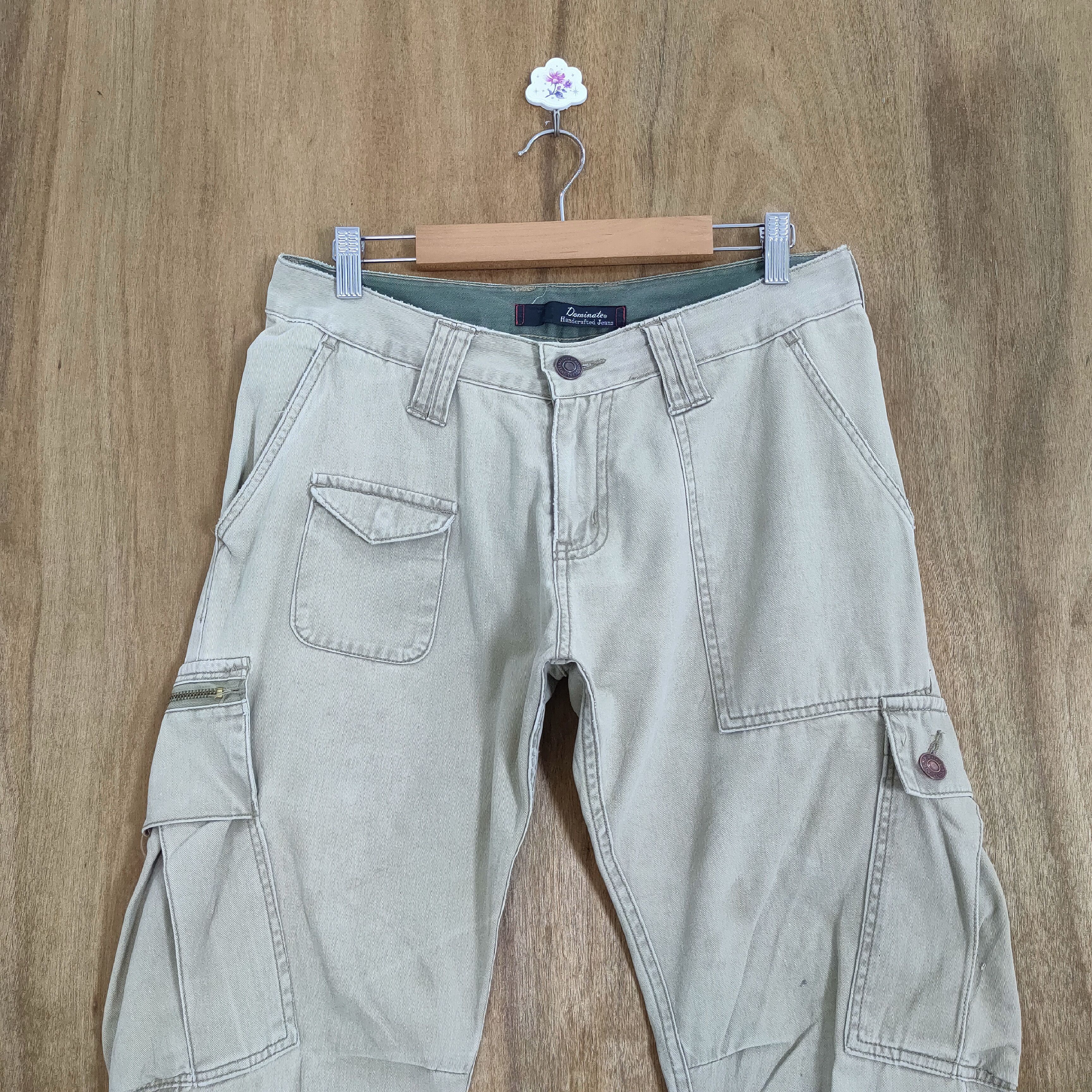 Japanese Brand VINTAGE DOMINATED HANDCRAFTED FADED CARGO PANTS Size US 30 / EU 46 - 3 Thumbnail