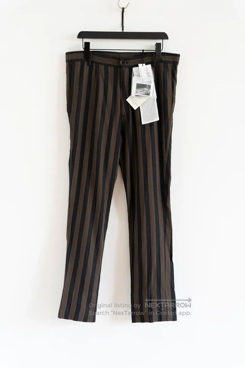 Geoffrey b Silk wool striped trousers