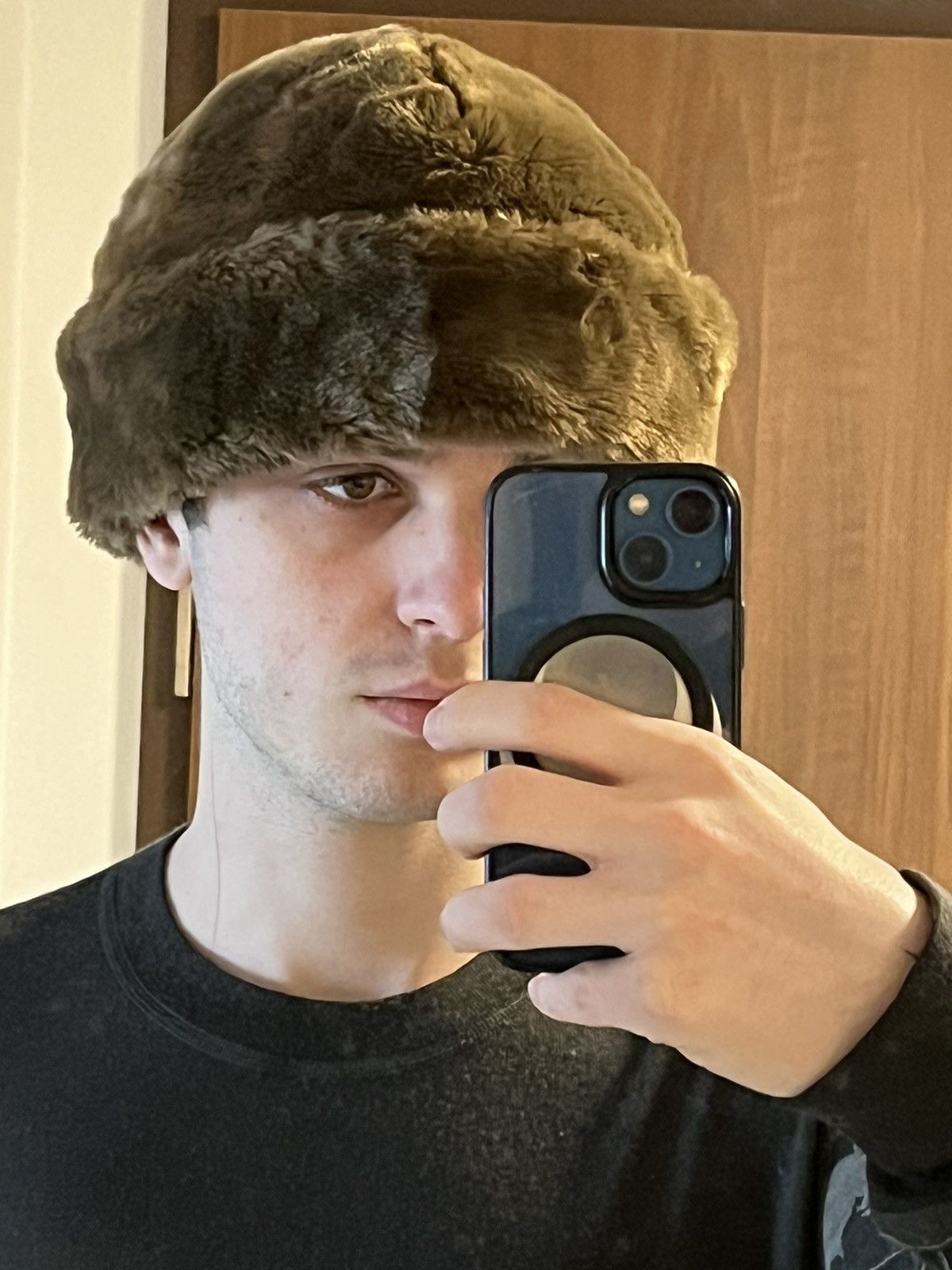Vintage ➕ faux fur babushka style fuzzy hat Size ONE SIZE - 2 Thumbnail