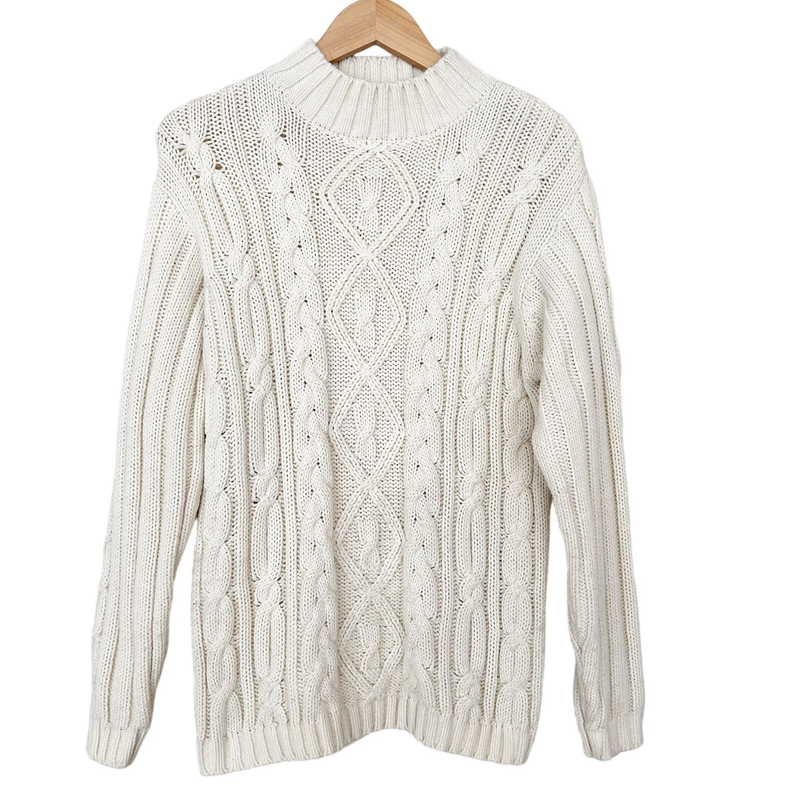 Other Vintage Jennifer Moore Off White Cable Knit Chunky Sweater M Size M / US 6-8 / IT 42-44 - 1 Thumbnail