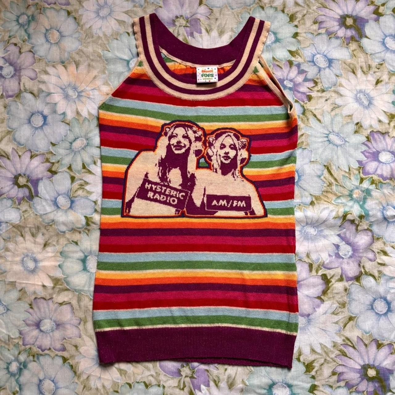 image of Hysteric Glamour Am Fm Top - in Rainbow, Women's (Size Small)