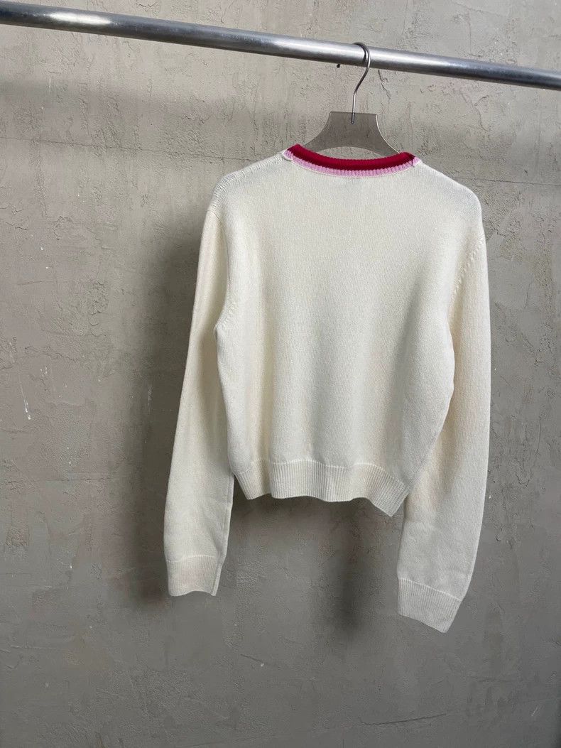 Loewe loewe Beige embroidered small logo wool round-neck sweater Size US S / EU 44-46 / 1 - 2 Thumbnail