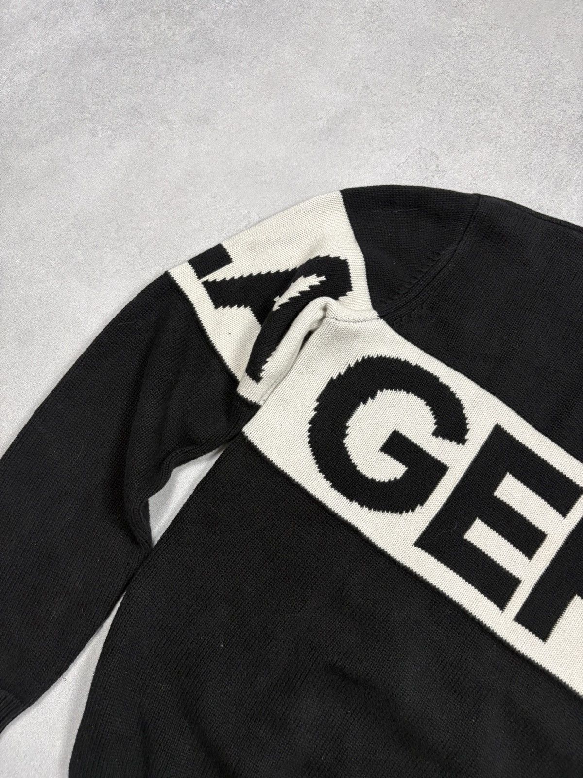 Karl Lagerfeld Karl Lagerfeld Logo Knit Sweater Black Big Graphic S-M Size US S / EU 44-46 / 1 - 21 Thumbnail