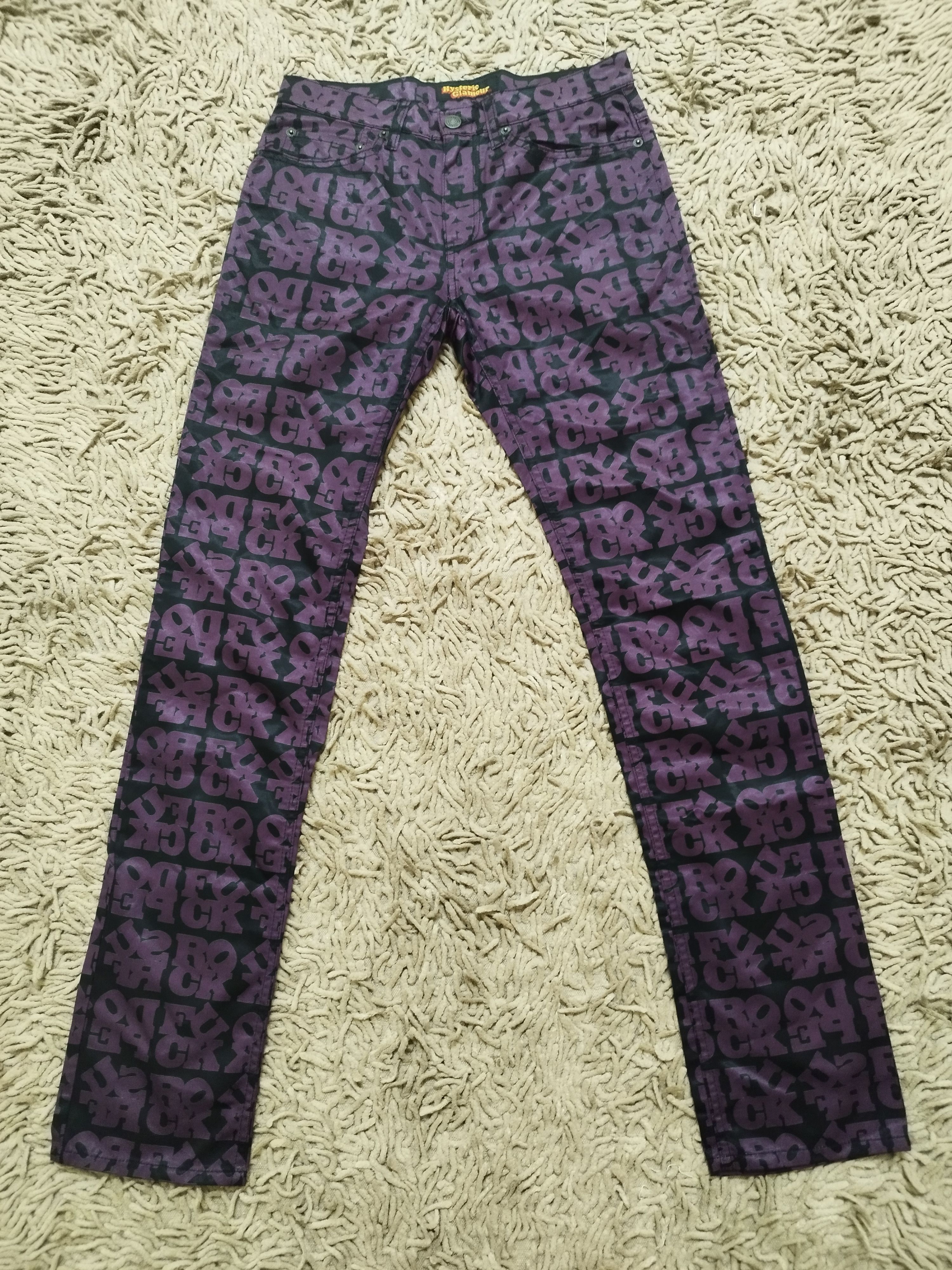 image of Archive Hysteric Glamour Fuck It Pants in Purple, Men's (Size 28)