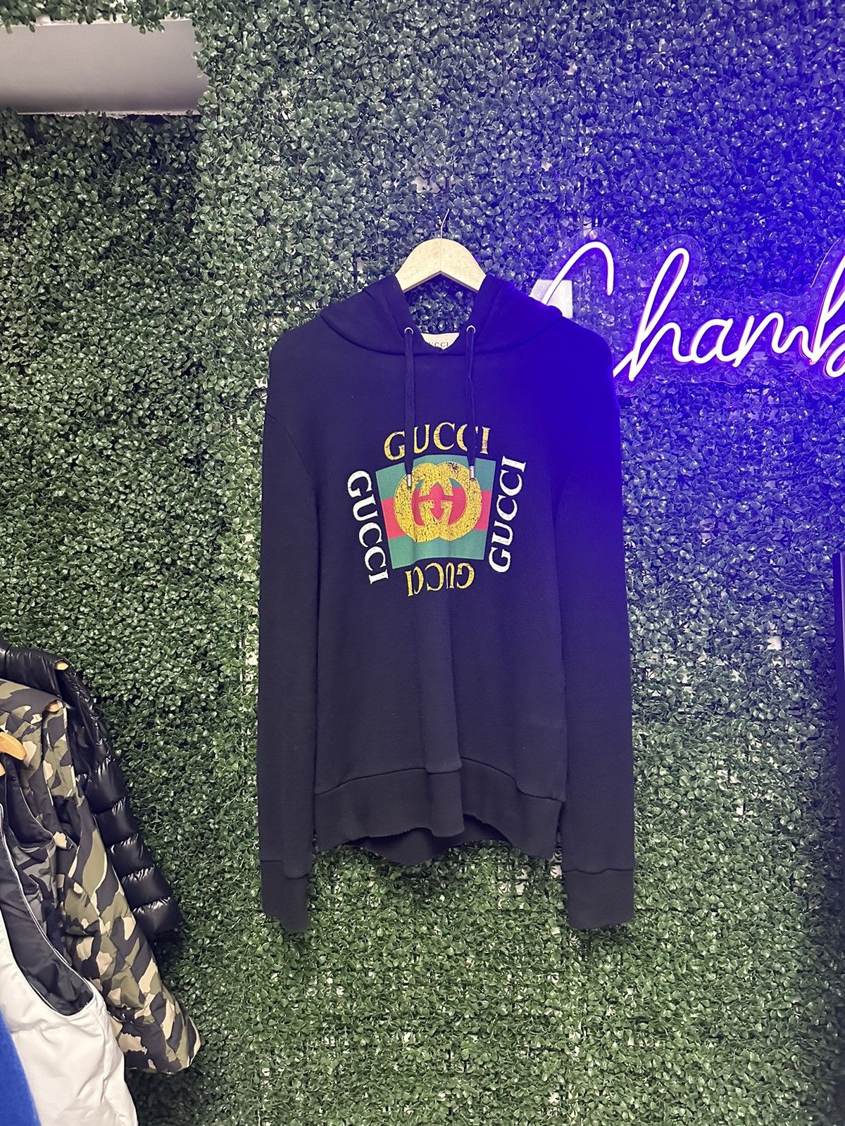 Gucci Gucci Emblem Hoodie Black Size US XS / EU 42 / 0 - 1 Thumbnail