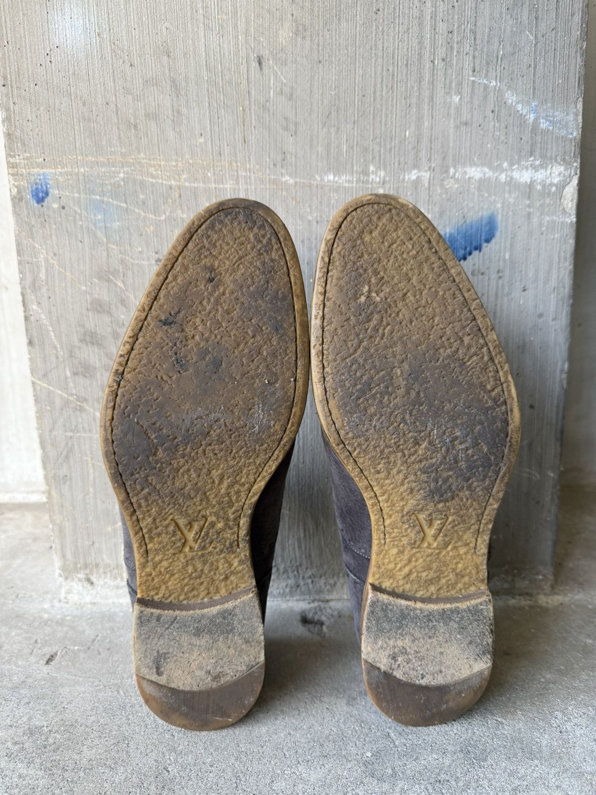 Louis Vuitton LOUIS VUITTON Archive Dark Brown Suede Leather Shoes Size US 7.5 / EU 40-41 - 6 Thumbnail