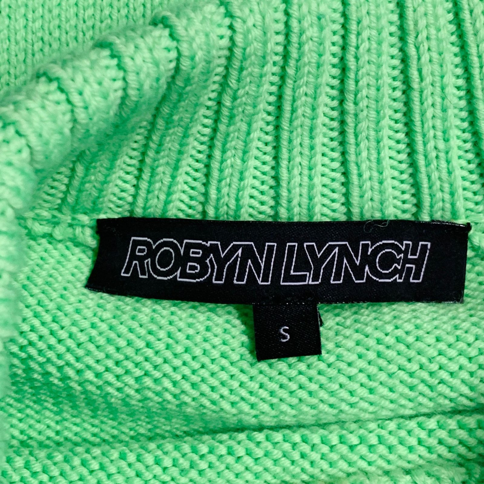 Robyn Lynch S Neon Green Merino Wool Cashmere Crew Neck Sweater Size US S / EU 44-46 / 1 - 7 Thumbnail