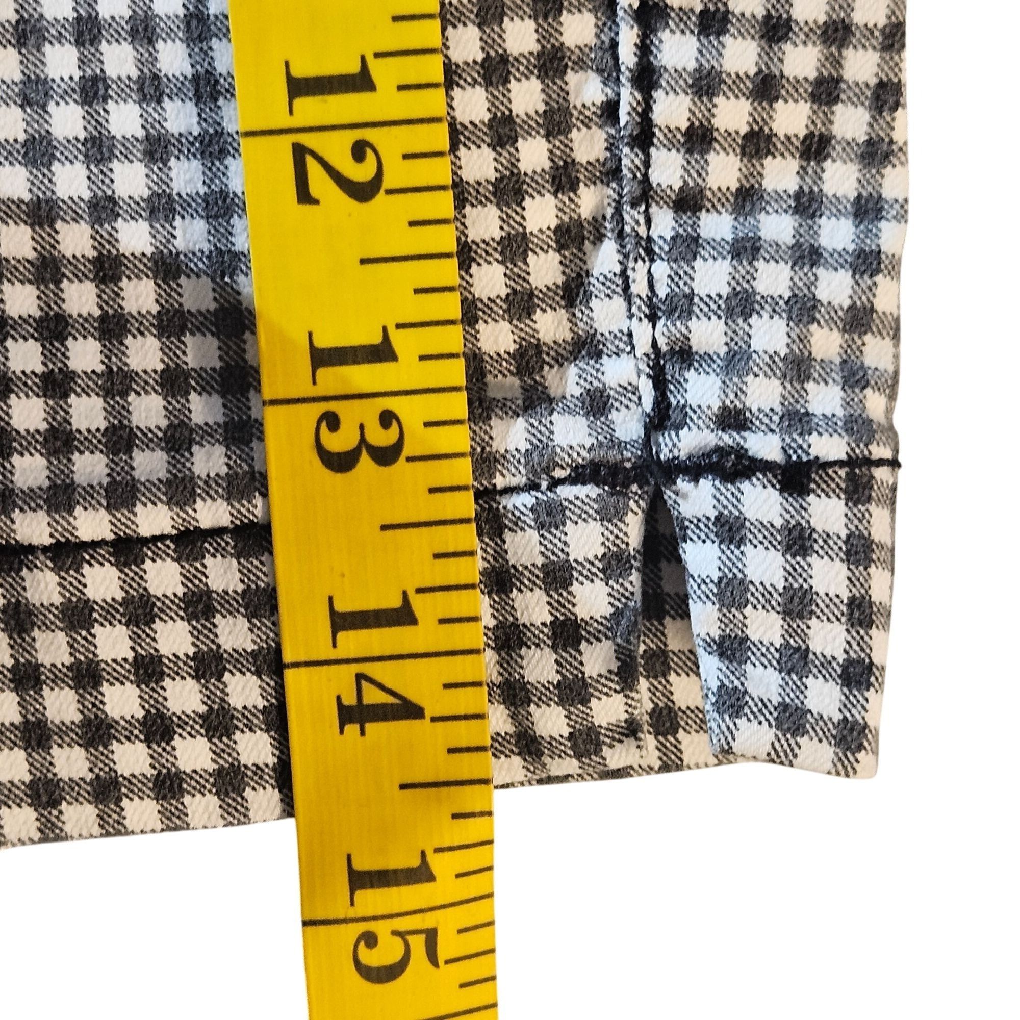 Other Artisan NY Womens Gingham Shorts 16 Black White Preppy Cotta Size 38" / US 16 / IT 52 - 12 Thumbnail