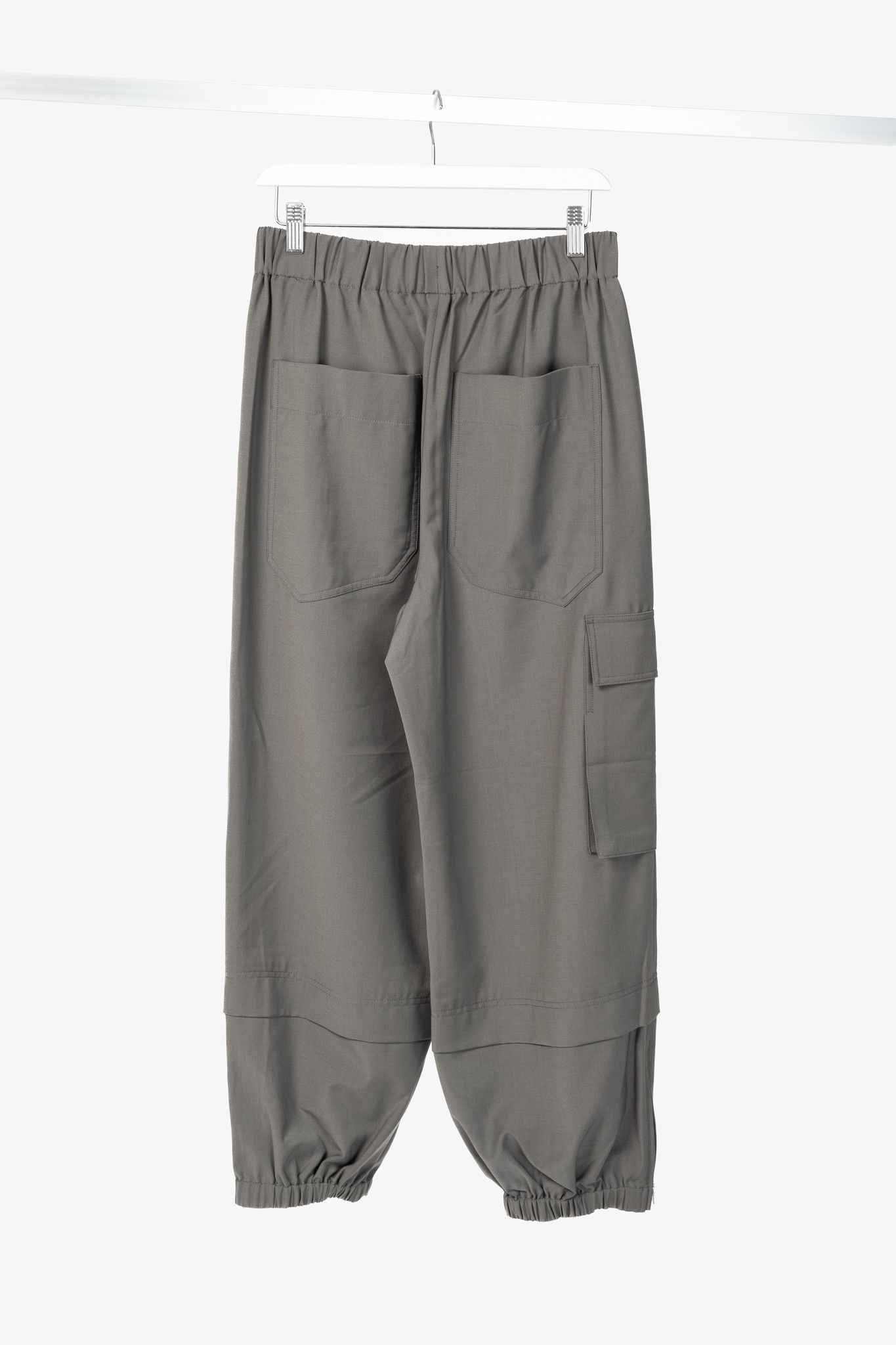 Tibi Tibi Wilt Dark Stone Tropical Wool Pull-On Jogger Size 28" / US 6 / IT 42 - 2 Thumbnail
