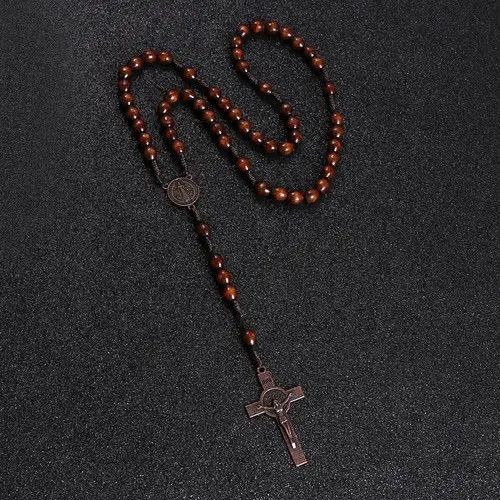 Jewelry Saint Benedict Rosary Necklace Chain Catholic Church Jesus Size ONE SIZE - 4 Thumbnail