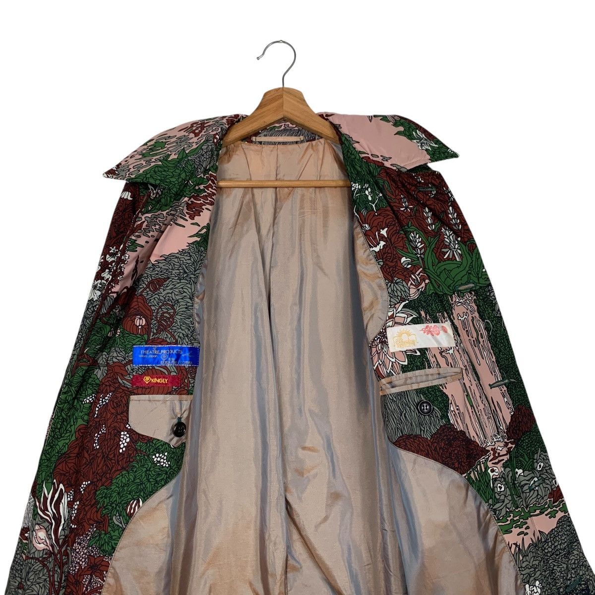 Japanese Brand THEATRE Motif Design Fullprint Overcoat Jacket #2032-C88 Size US M / EU 48-50 / 2 - 12 Thumbnail