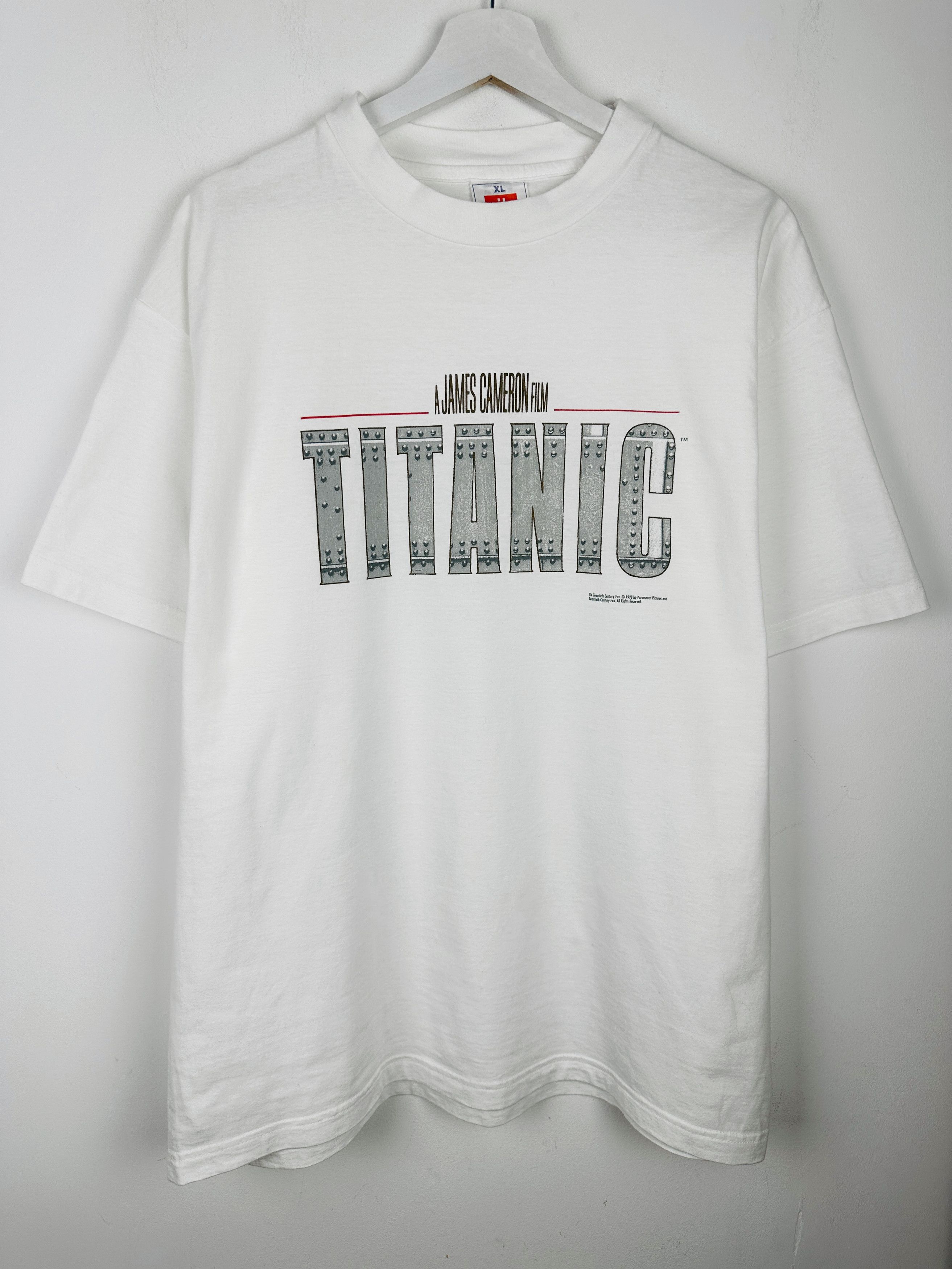 Vintage 90s Vintage Titanic Promo Movie Graphic T Shirt Tee Size US XL / EU 56 / 4 - 1 Thumbnail