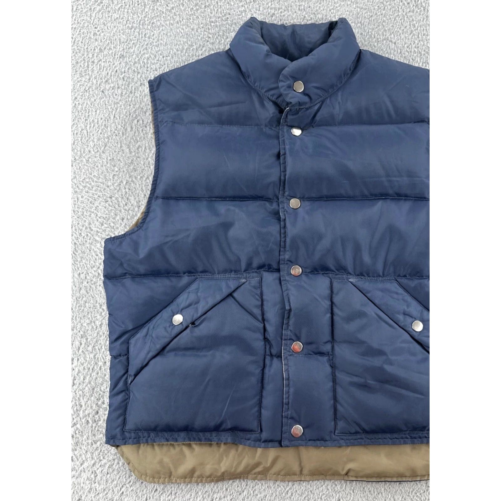Vintage VINTAGE Down Peak Mens XS Vest Down Waterfowl Button Up Puffer Blue 80s EU Mens Size US XS / EU 42 / 0 - 3 Thumbnail