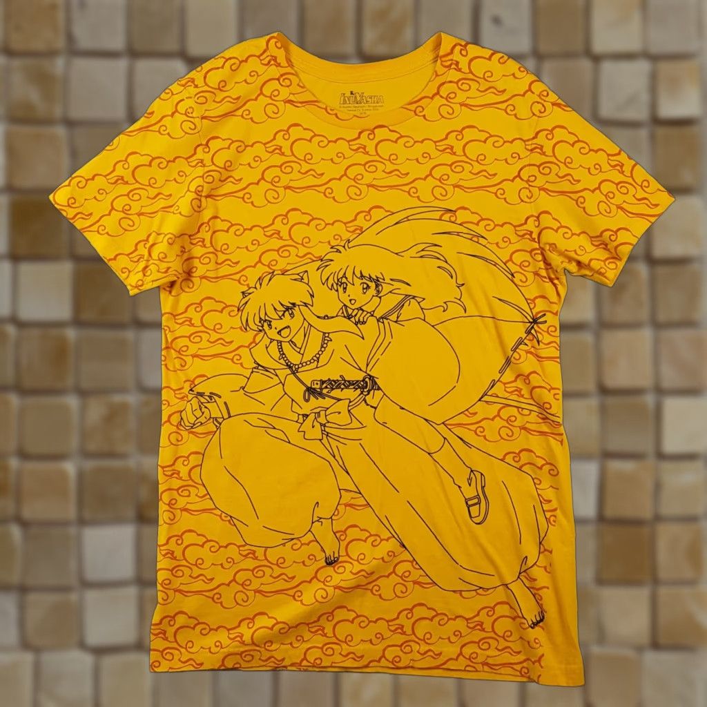 Vintage VINTAGE InuYasha Anime Manga All Over Print T-Shirt Size M Unisex Adults Yellow Y2K Retro Japan Size US M / EU 48-50 / 2 - 1 Thumbnail