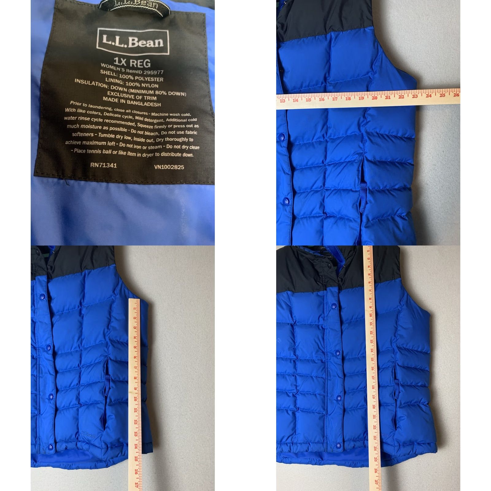 Vintage VINTAGE LL Bean Vest Womens 1X Blue Classic Pertex Puffer Downtek Quilted Outdoor Size XL / US 12-14 / IT 48-50 - 8 Thumbnail