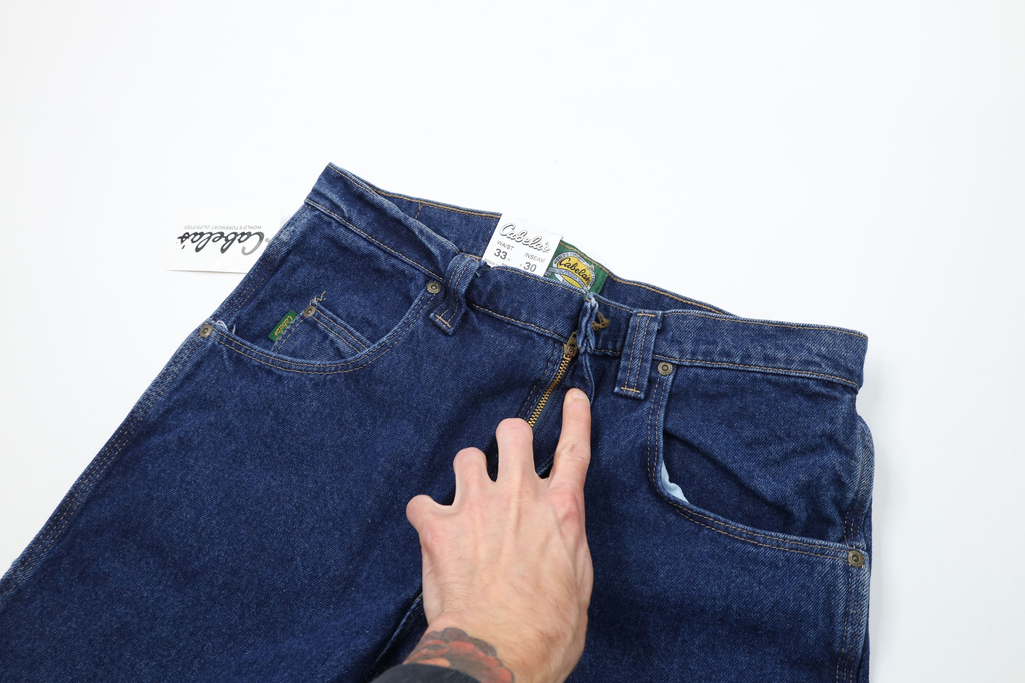 Cabelas Deadstock Vintage Cabelas Wide Leg Dungaree Denim Jeans Size US 33 - 7 Thumbnail