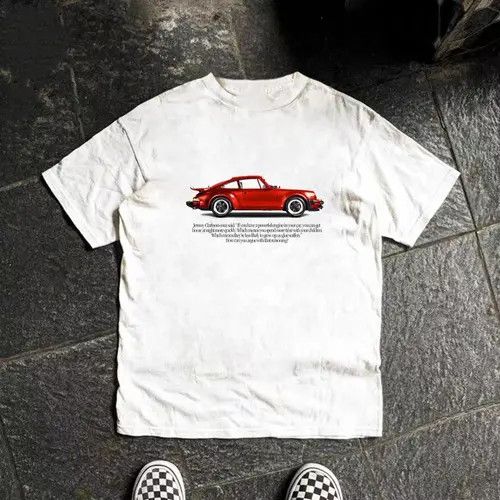 Vintage Atsuko x Kyoko White street washed retro car print t-shirt Size US M / EU 48-50 / 2 - 3 Thumbnail
