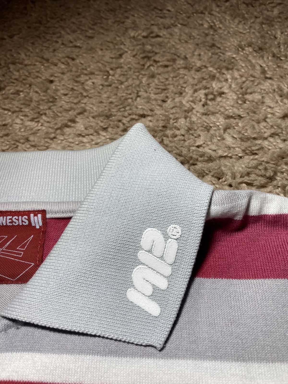 Japanese Brand 2001 Milkboy Genesis Striped Gray Zip Up Polo 90s Shirt MB Size US M / EU 48-50 / 2 - 4 Thumbnail
