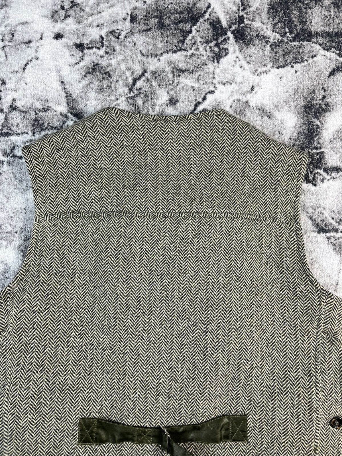Vintage Capalbio Tweed Vest Herringbone Wool Italy Utility Size US M / EU 48-50 / 2 - 15 Thumbnail